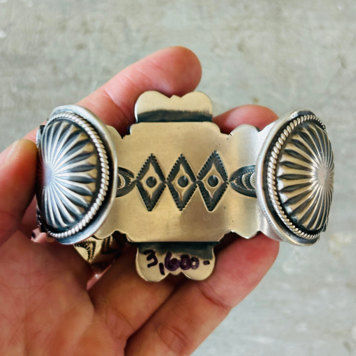 Navajo Hemerson Brown Sterling Silver & Royston Turquoise Statement Cuff