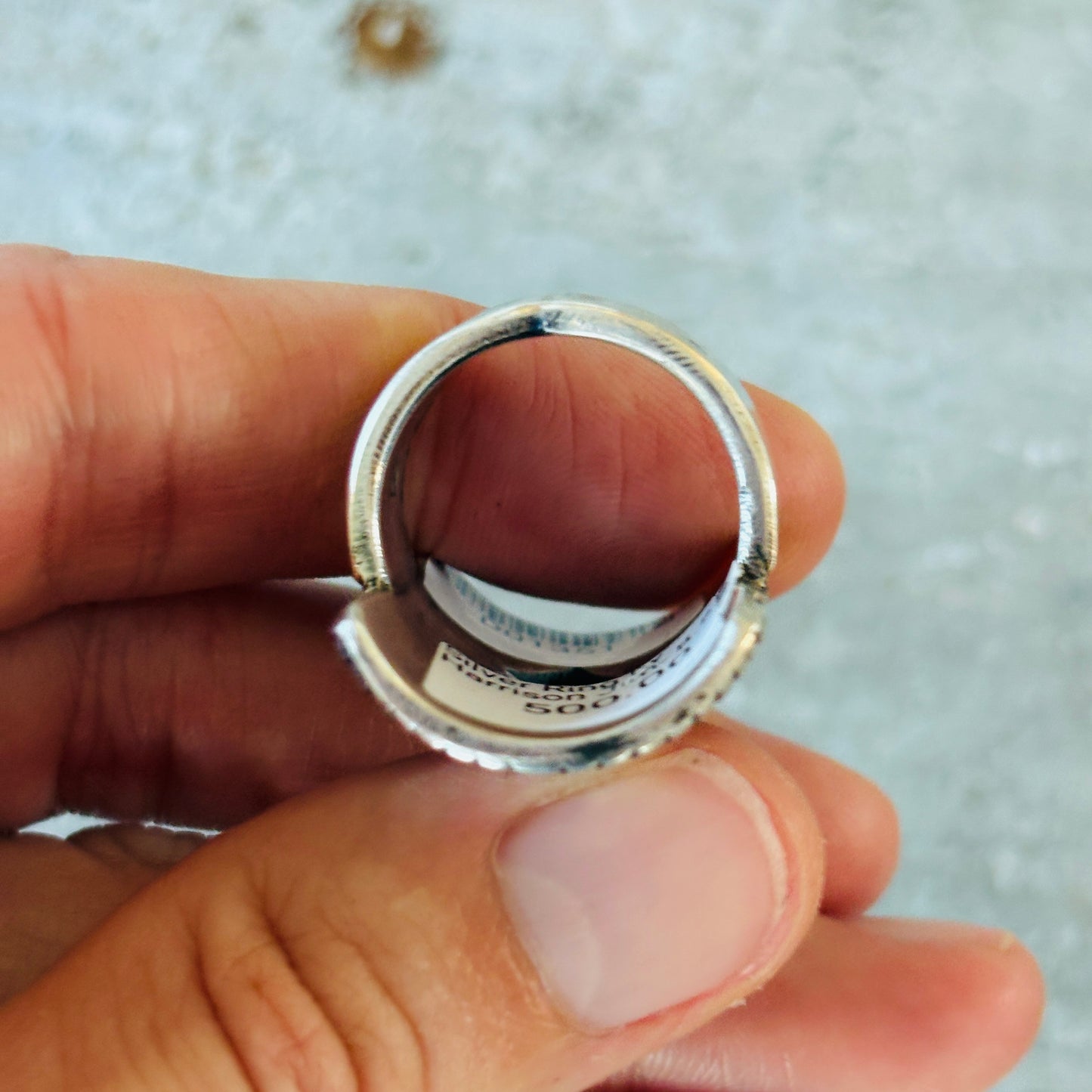 Navajo Harrison Jim Sterling Silver Shield Ring