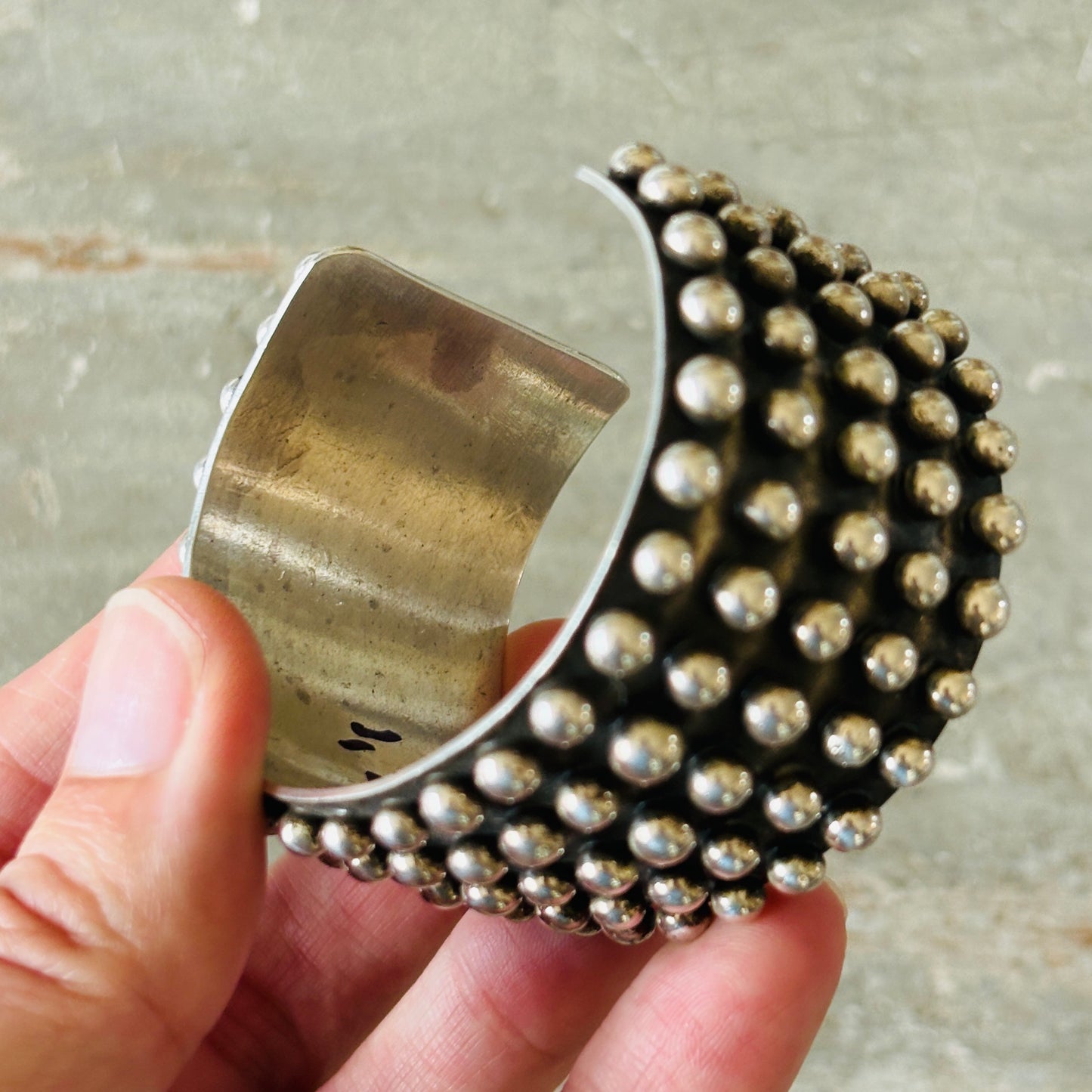 Navajo Edmund Piasso Sterling Silver Cuff