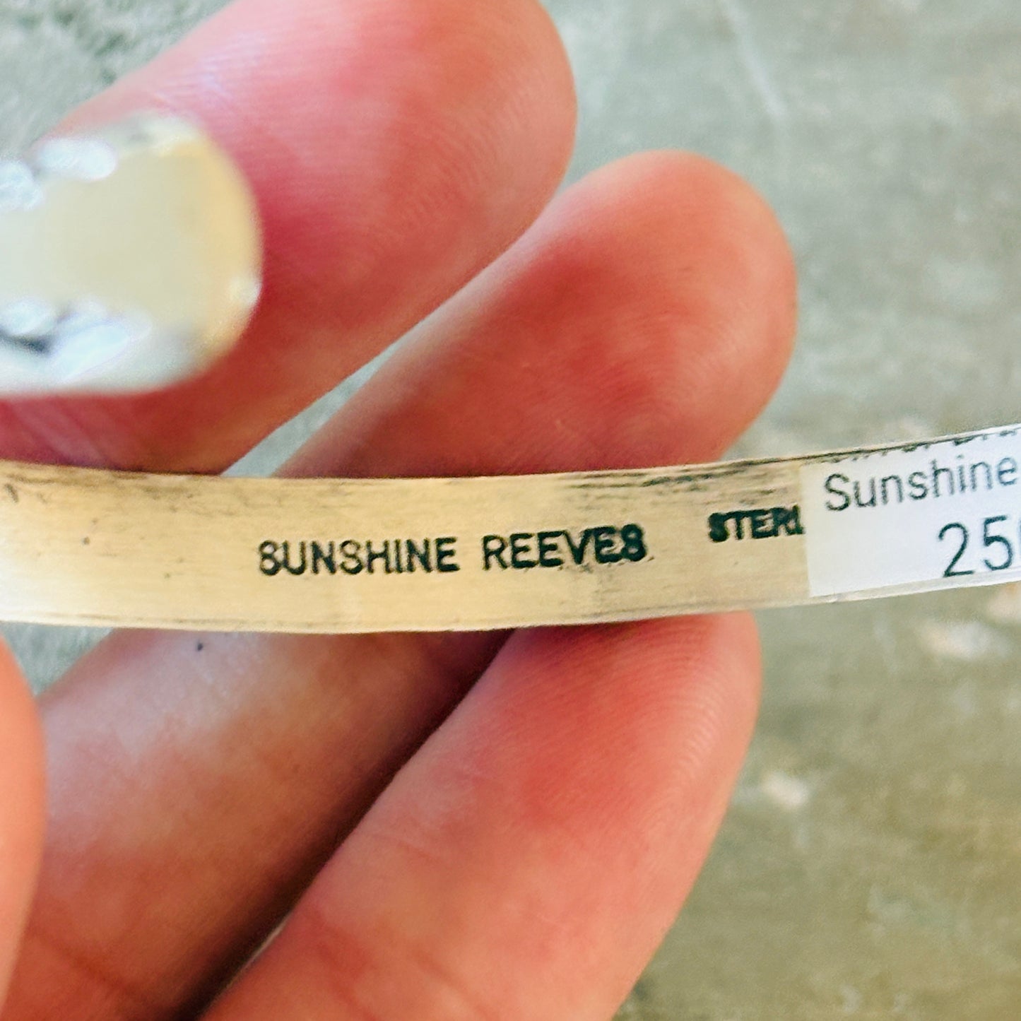 Navajo Sunshine Reeves Sterling Silver Arrowhead Cuff