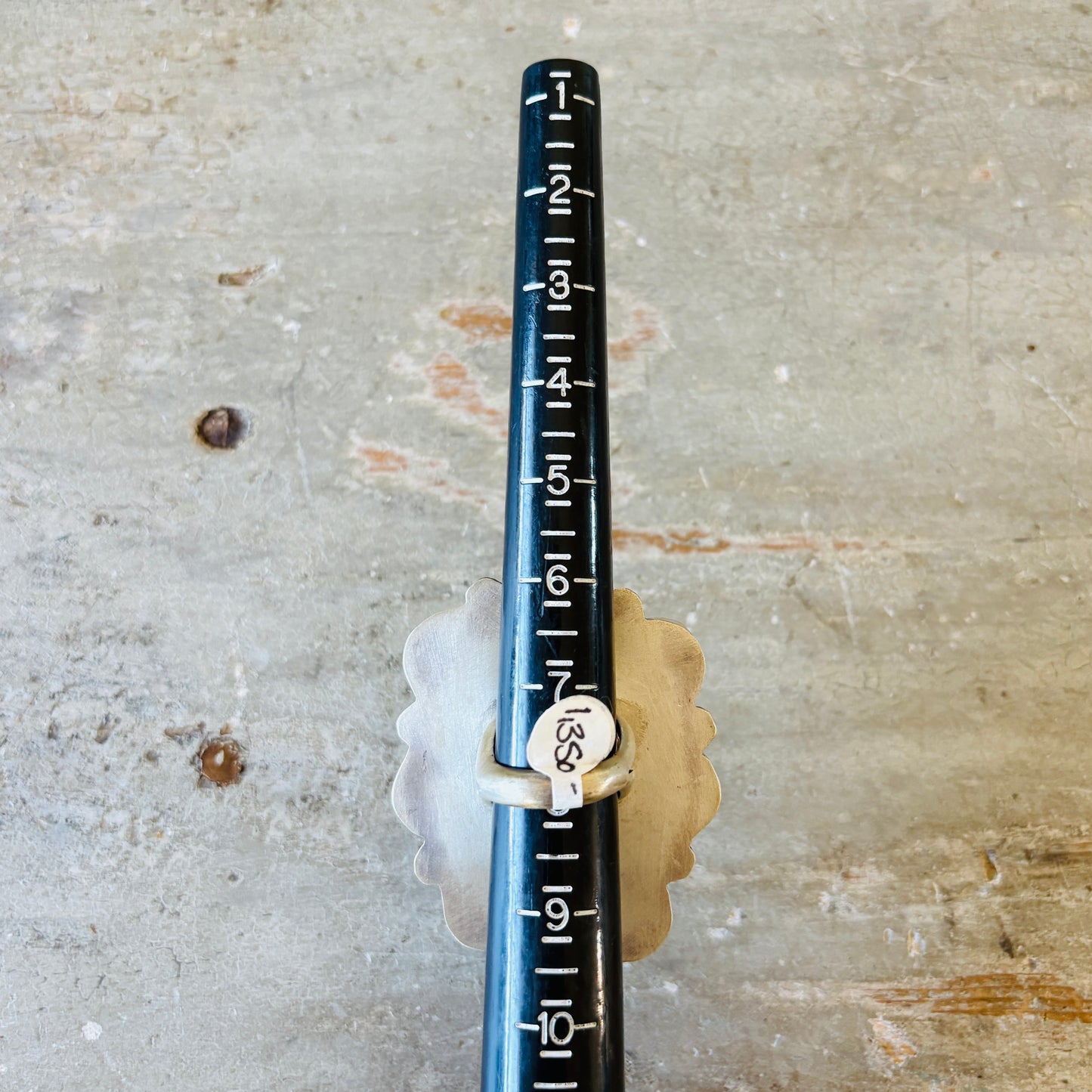 Navajo Kathleen Chavez Sterling Silver & Kingman Cluster Ring