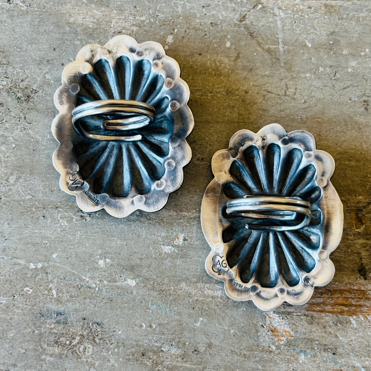Navajo Arnold Goodluck Sterling Silver Concho Ring