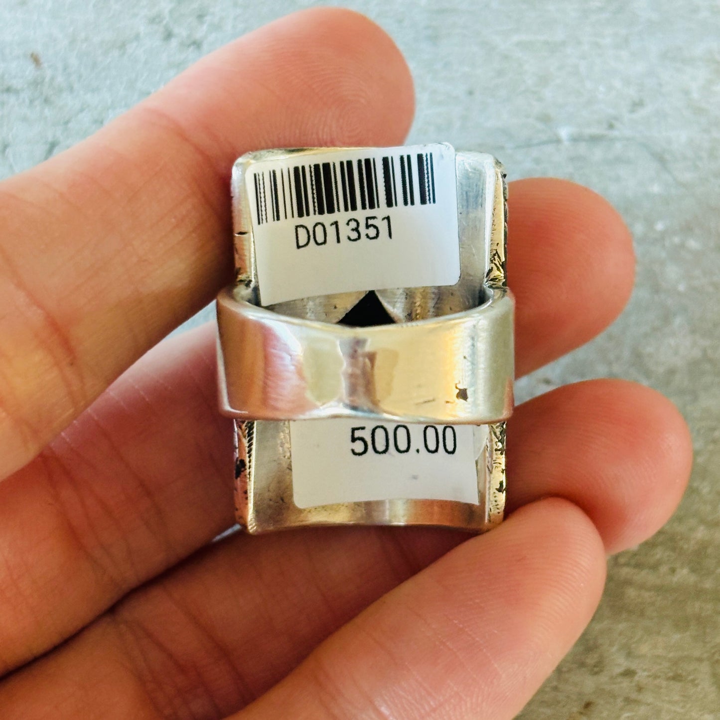Navajo Harrison Jim Sterling Silver Shield Ring