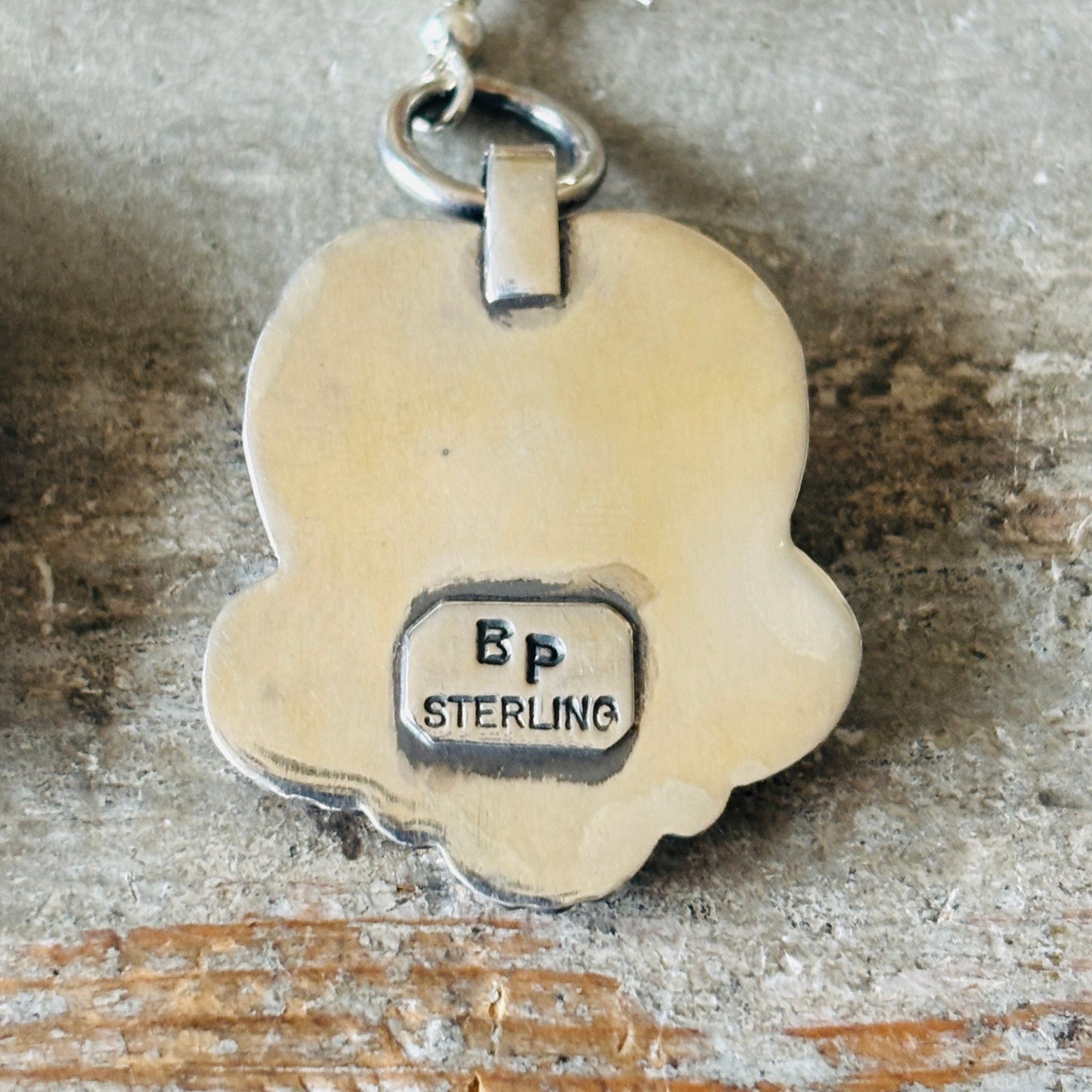 Navajo Braxton Parkett Sterling Silver & Egyptian Turquoise Heart Earrings