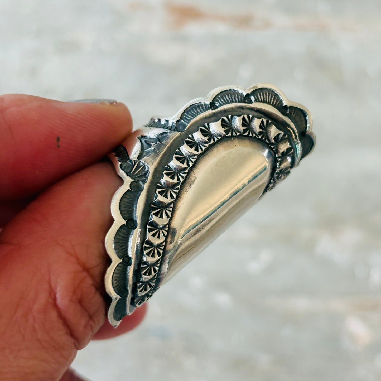 Navajo Sunshine Reeves Sterling Silver Heart Ring