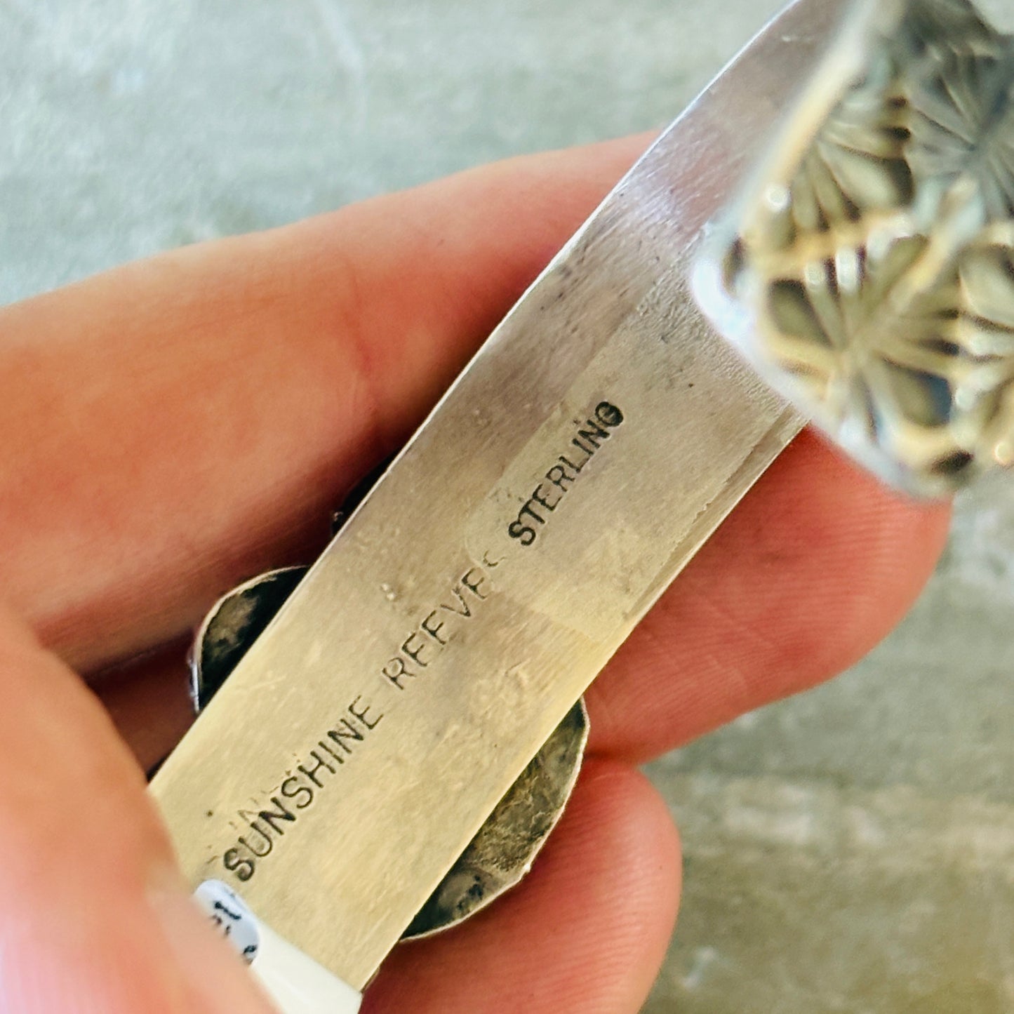 Navajo Sunshine Reeves Sterling Silver & Kingman Turquoise Stacker Cuff