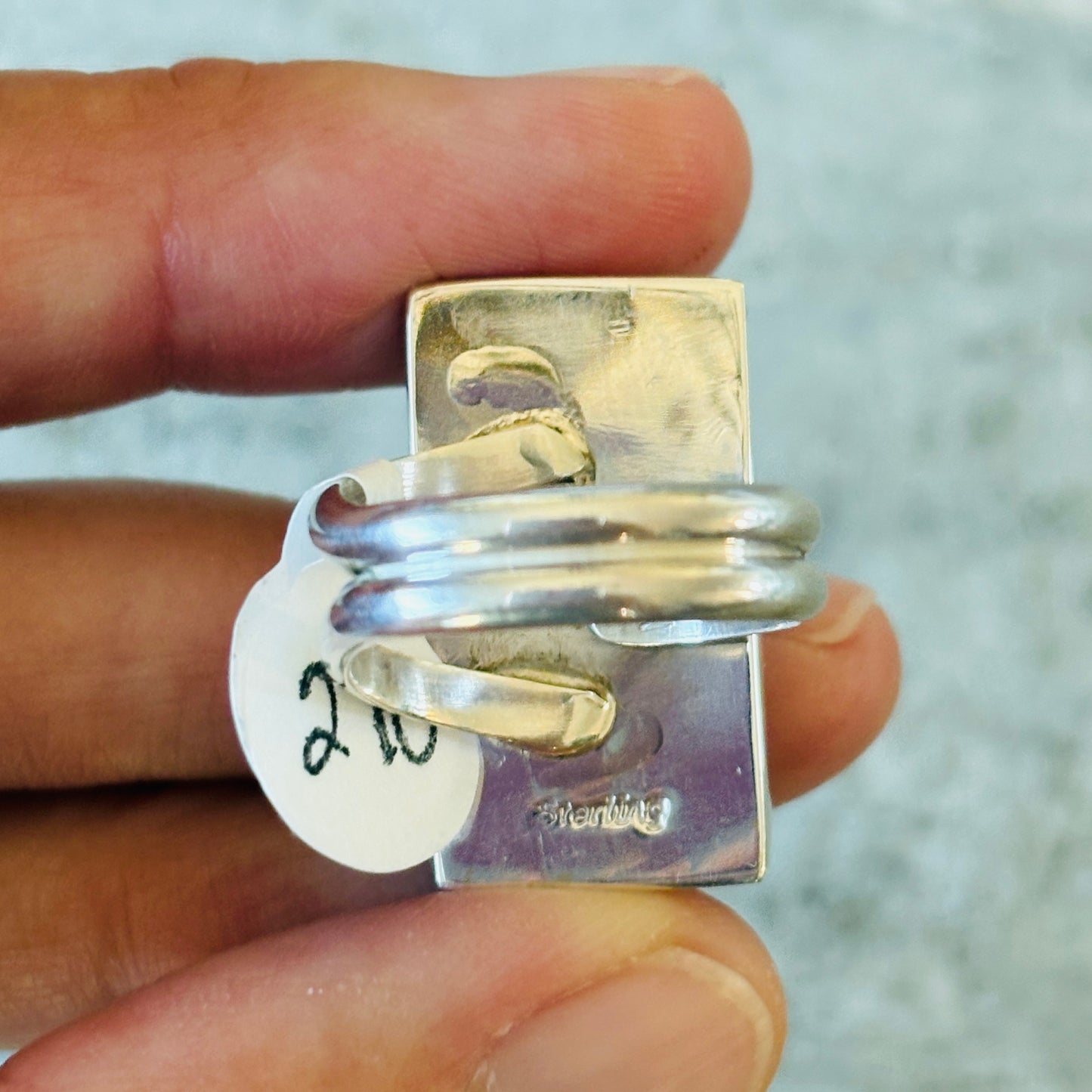Navajo Mildred Parkhurst Sterling Silver & Sleeping Beauty Turquoise Ring