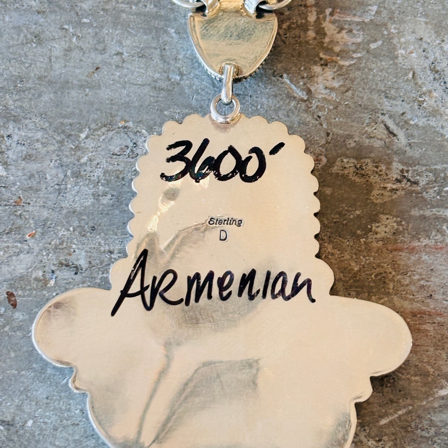 Navajo Albert Dawes Sterling Silver & Armenian Turquoise Statement Floral Necklace