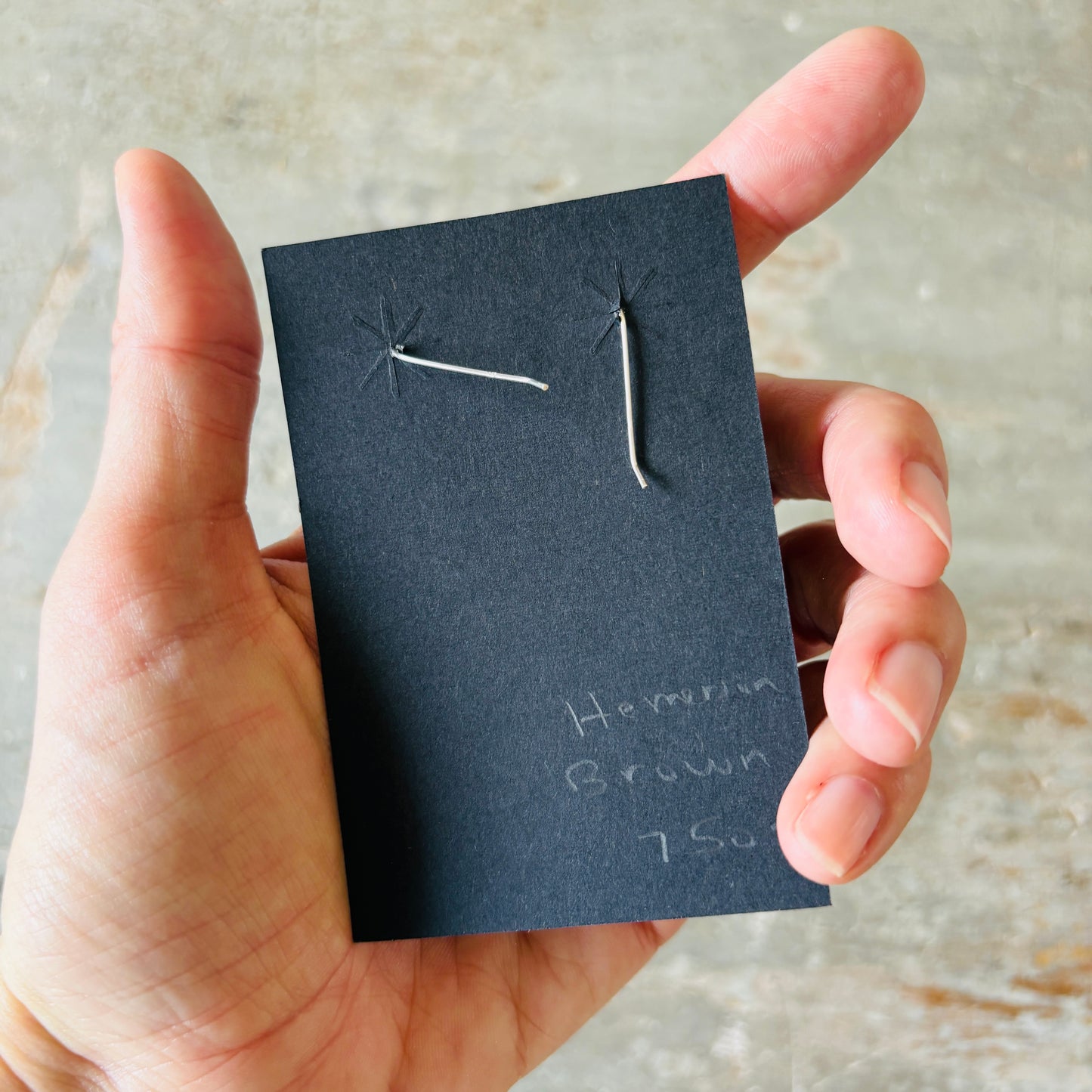 Navajo Hemerson Brown Sterling Silver & Wild Horse Jasper Cluster Heart Earrings