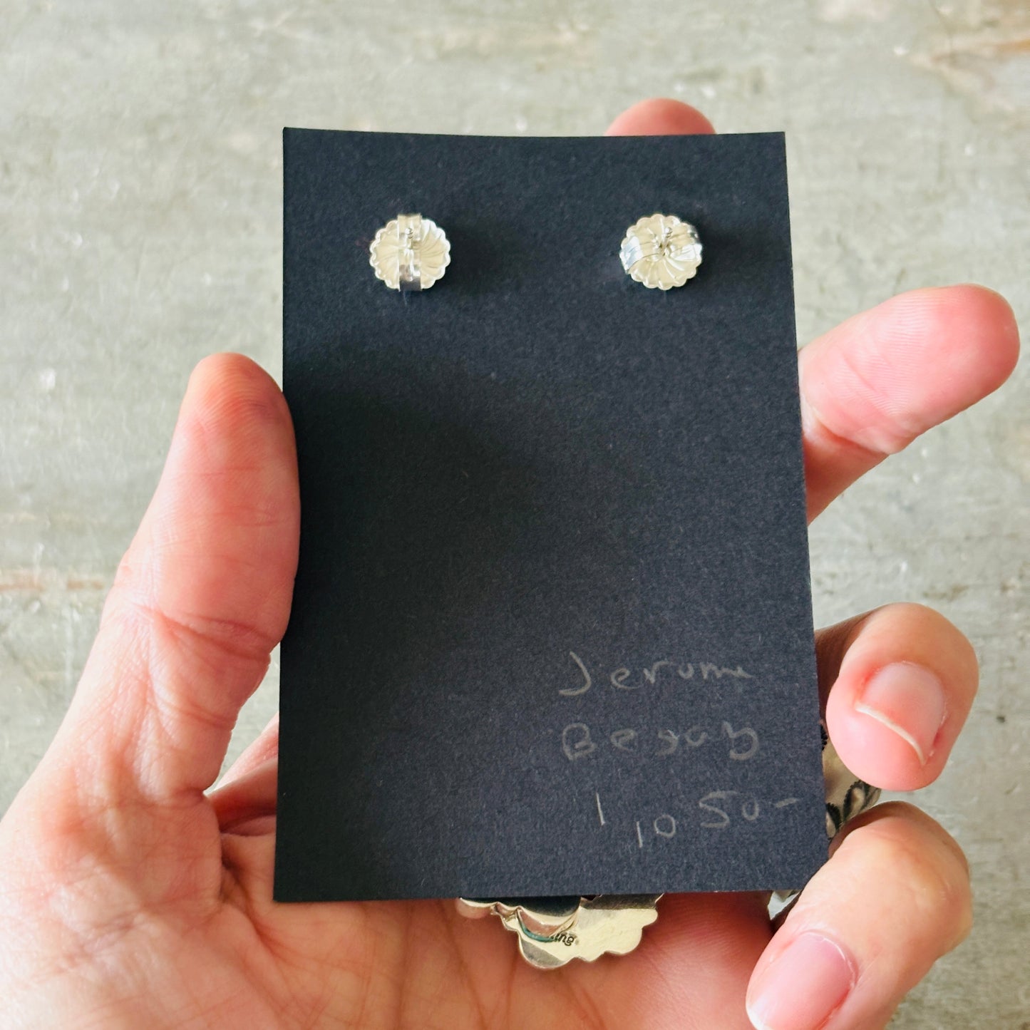 Navajo Jennifer Begay Sterling Silver Multi Stone Fiesta Statement Earrings