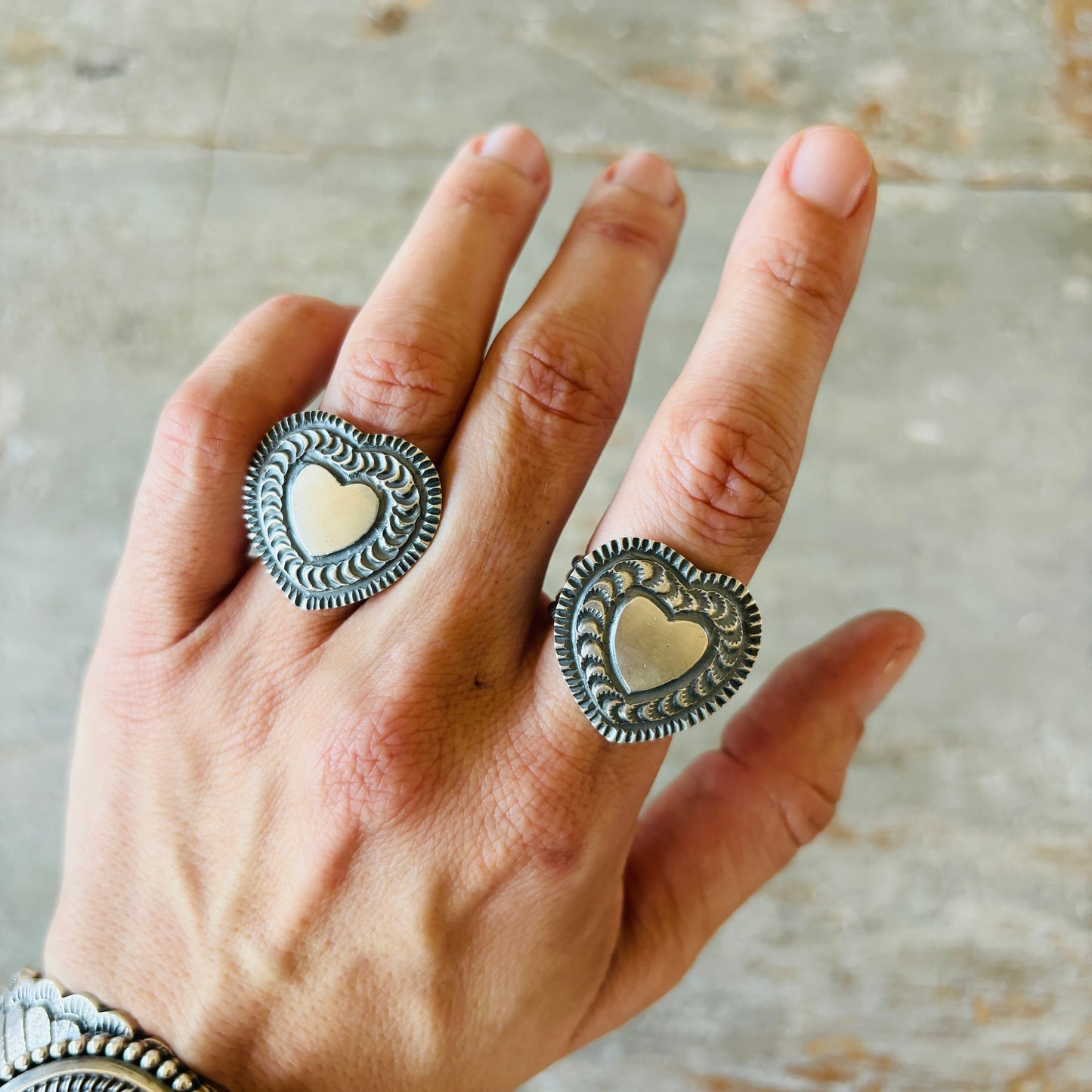 Navajo Leon Martinez Sterling Silver Heart Ring