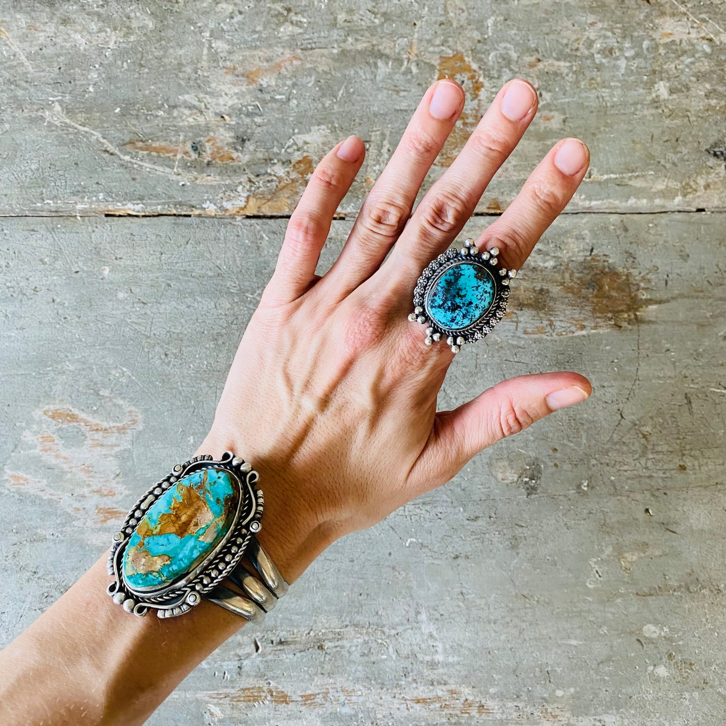 Apache Rosella Paxson Sterling Silver & Turquoise Ring