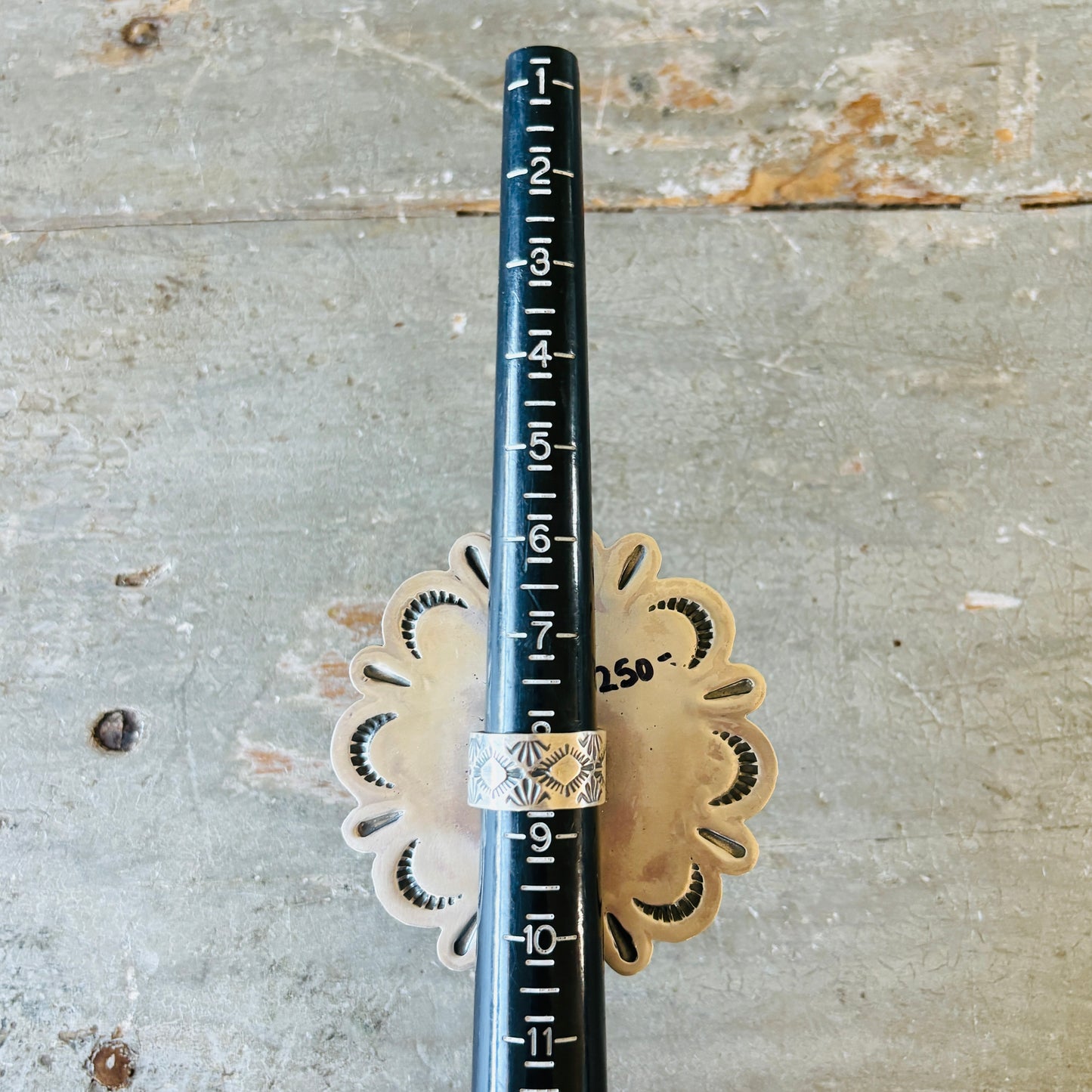 Navajo Leon Martinez Sterling Silver & Kingman Turquoise Cluster Statement Ring