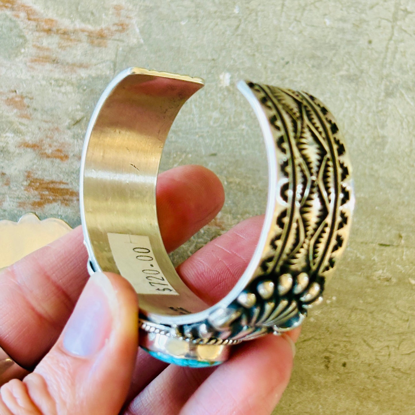 Navajo Tsosie Willie Sterling Silver & Web Kingman Stacker Cuff