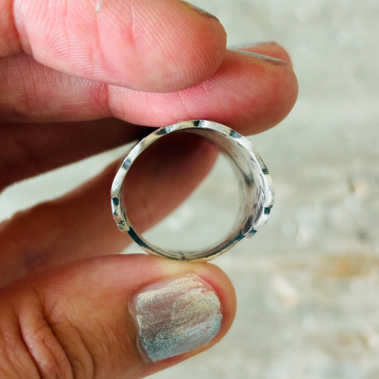Navajo Sunshine Reeves Sterling Silver Heart Ring
