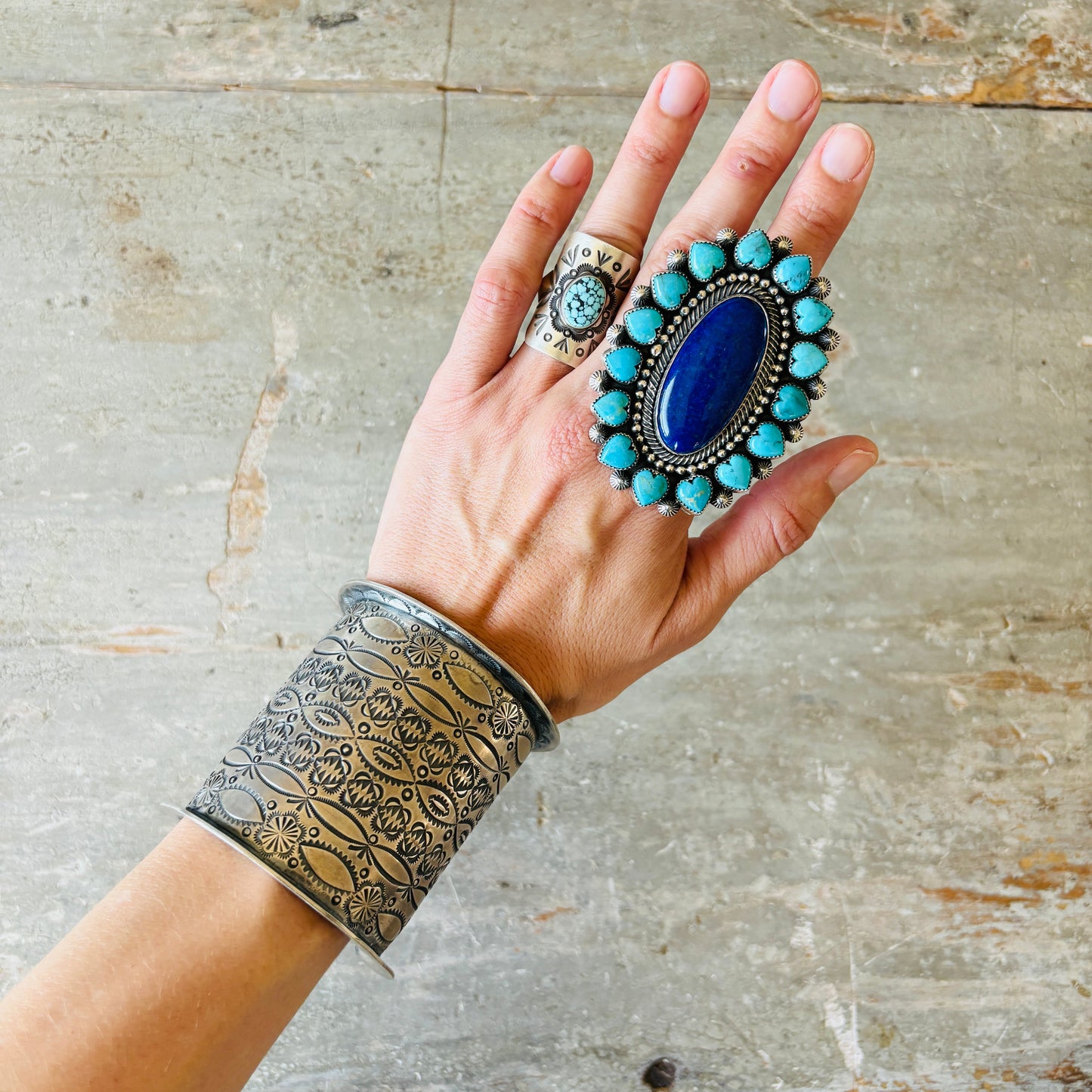 Navajo Benson Shorty Sterling Silver Statement Cuff