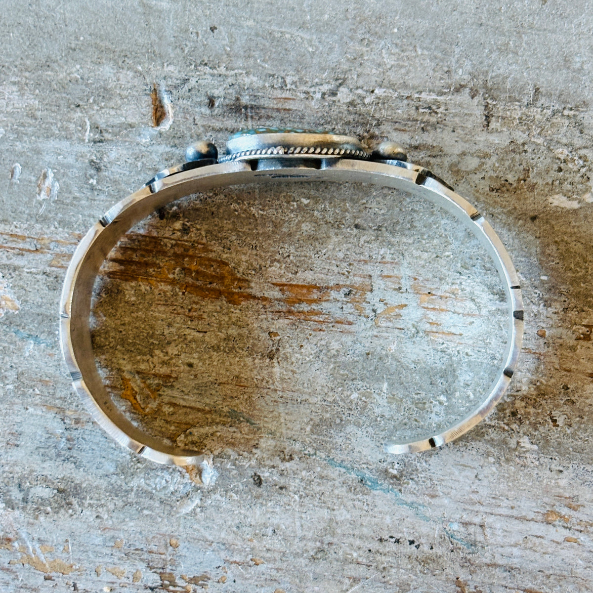 Navajo Bo Reeves Sterling Silver & Web Kingman Stars Stacker Cuff