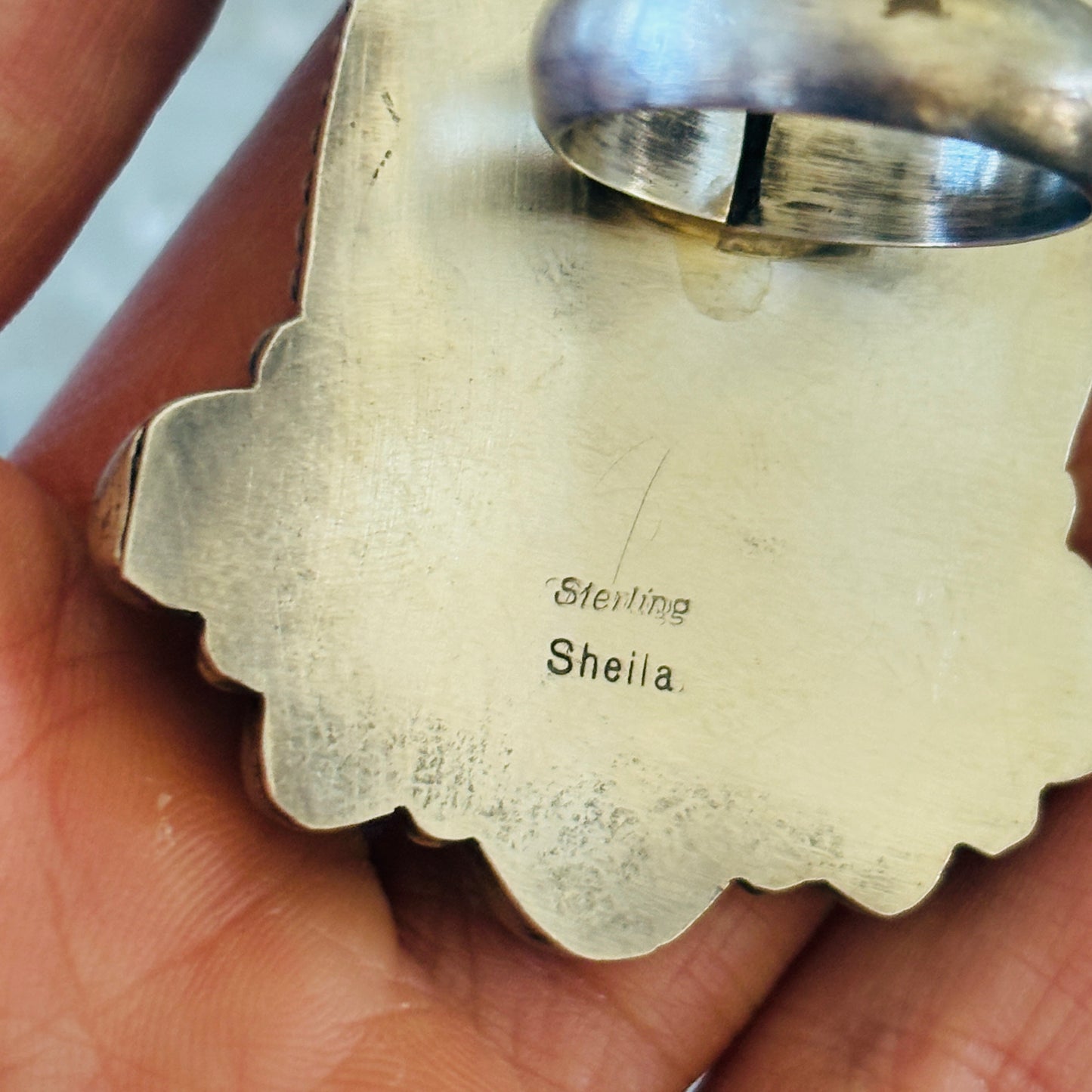 Navajo Sheila Becenti Sterling Silver & Mixed Turquoise Ring