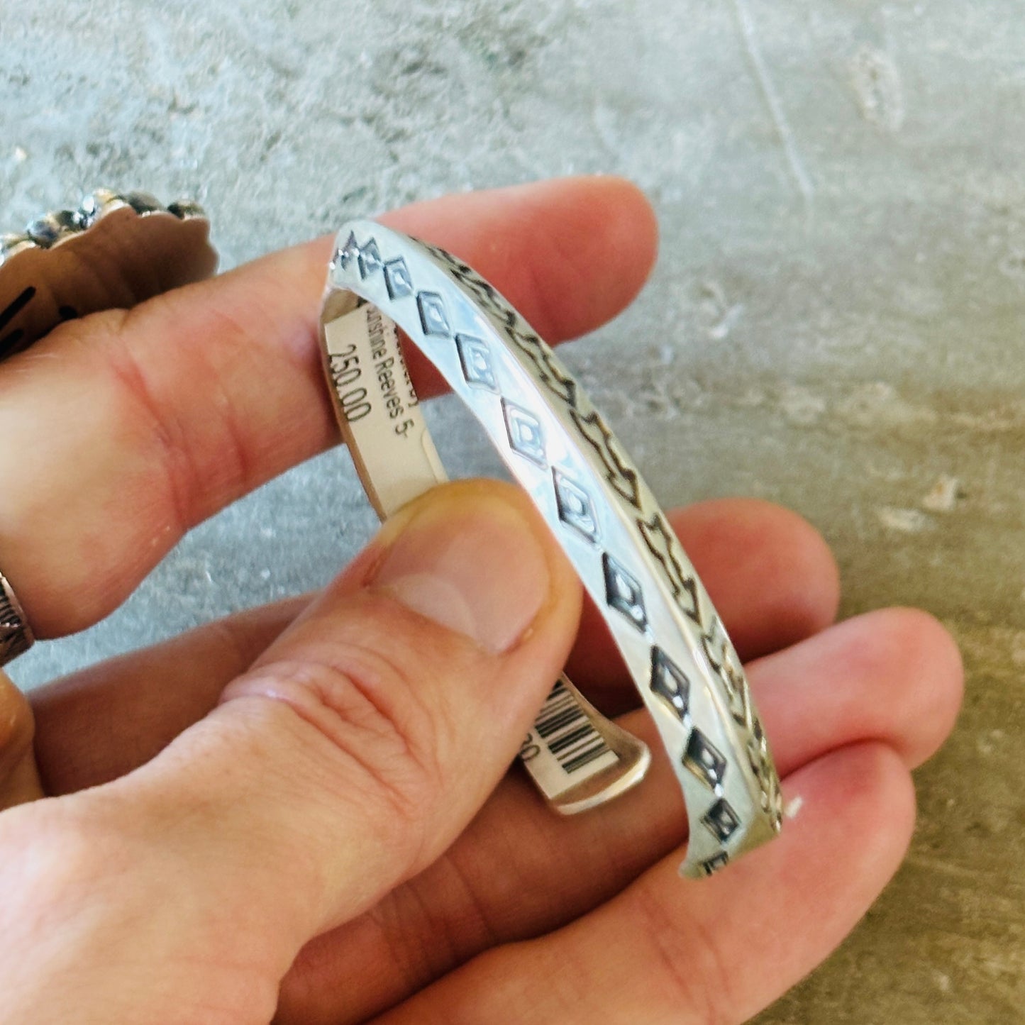 Navajo Sunshine Reeves Sterling Silver Arrowhead Cuff