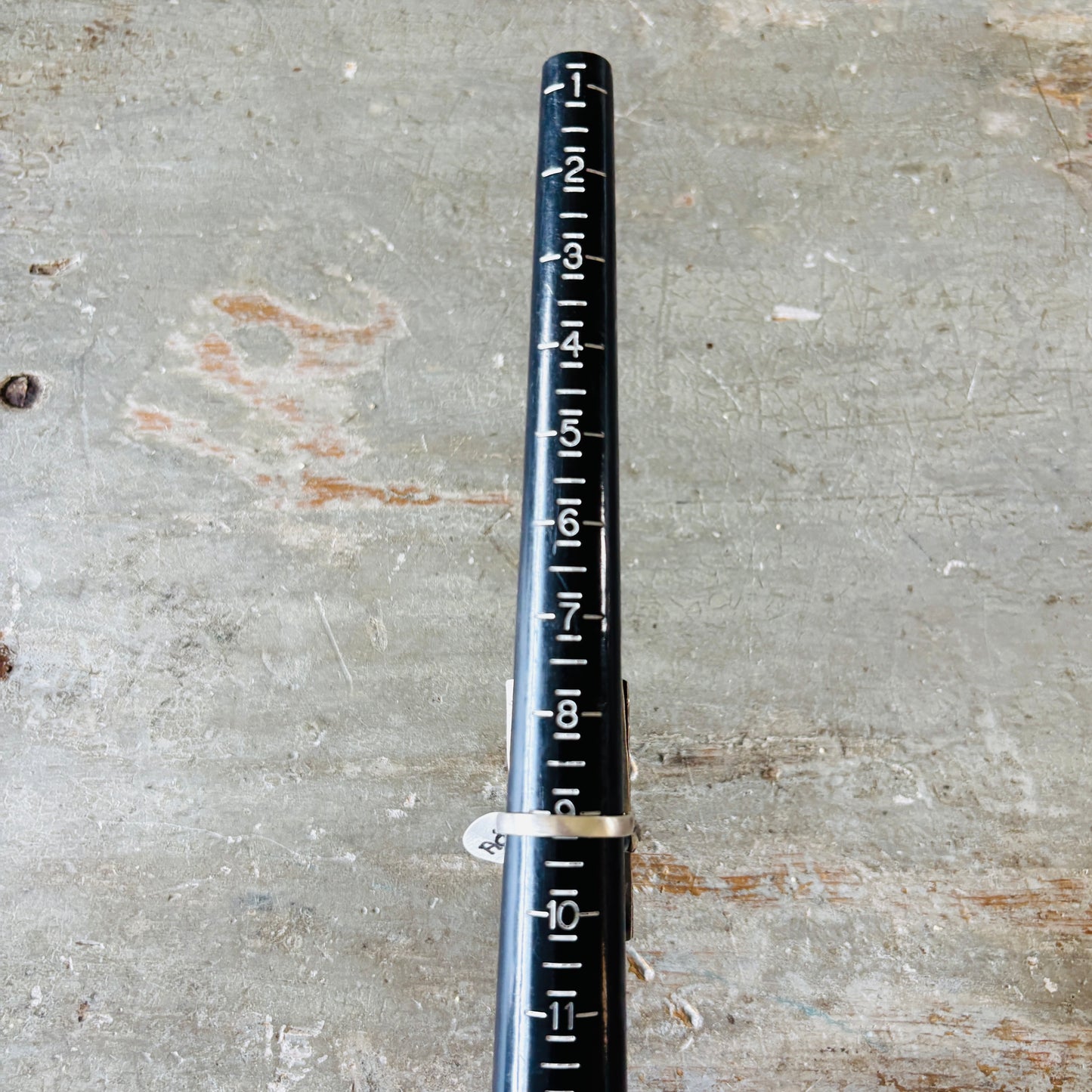 Navajo Signed Sterling Silver & Lone Mountain Turquoise Three Stone Ring