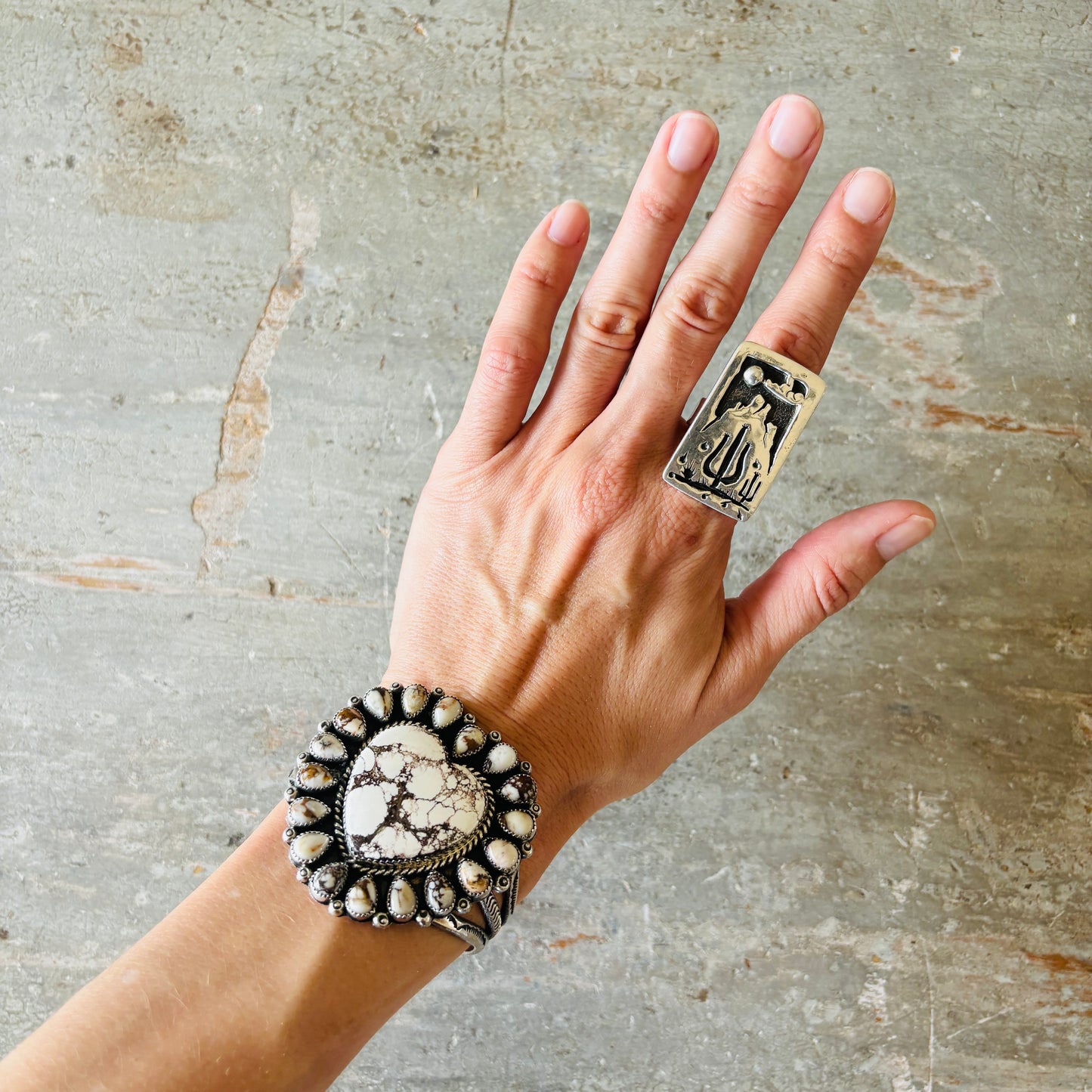 Tohono O’odham James Fendenheim Sterling Silver Cactus Ring