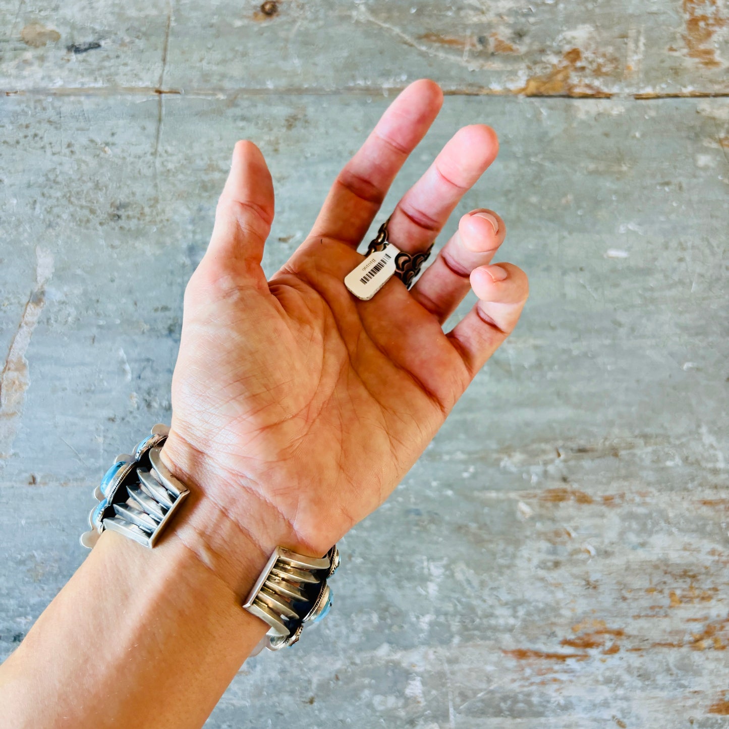 Navajo Alex Sanchez Sterling Silver Repousse Ring