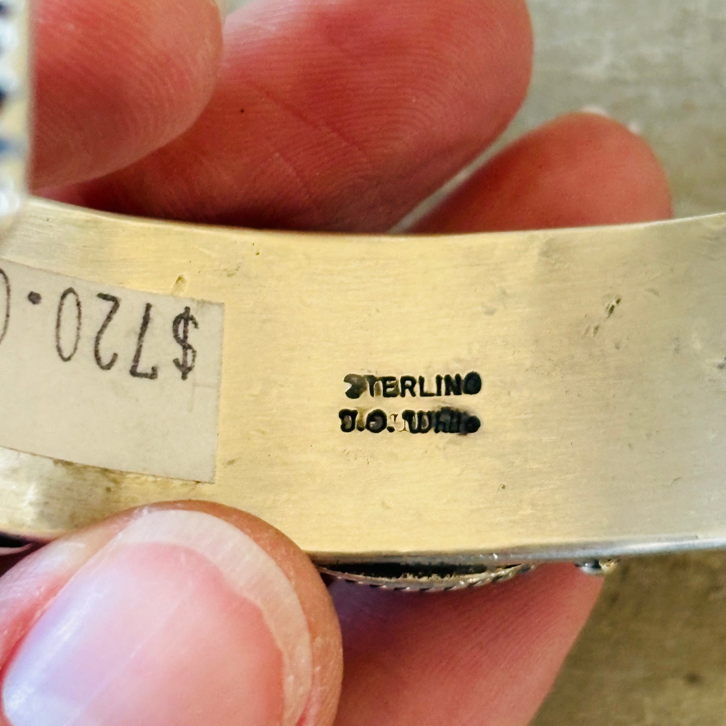 Navajo Tsosie Willie Sterling Silver & Web Kingman Stacker Cuff