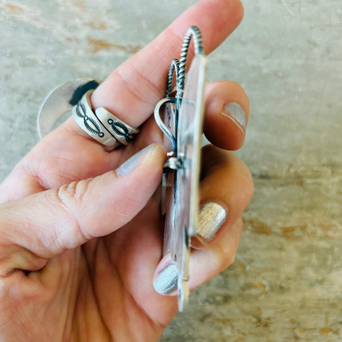 Navajo Herman Smith Sterling Silver Butterfly Pin - Pendant