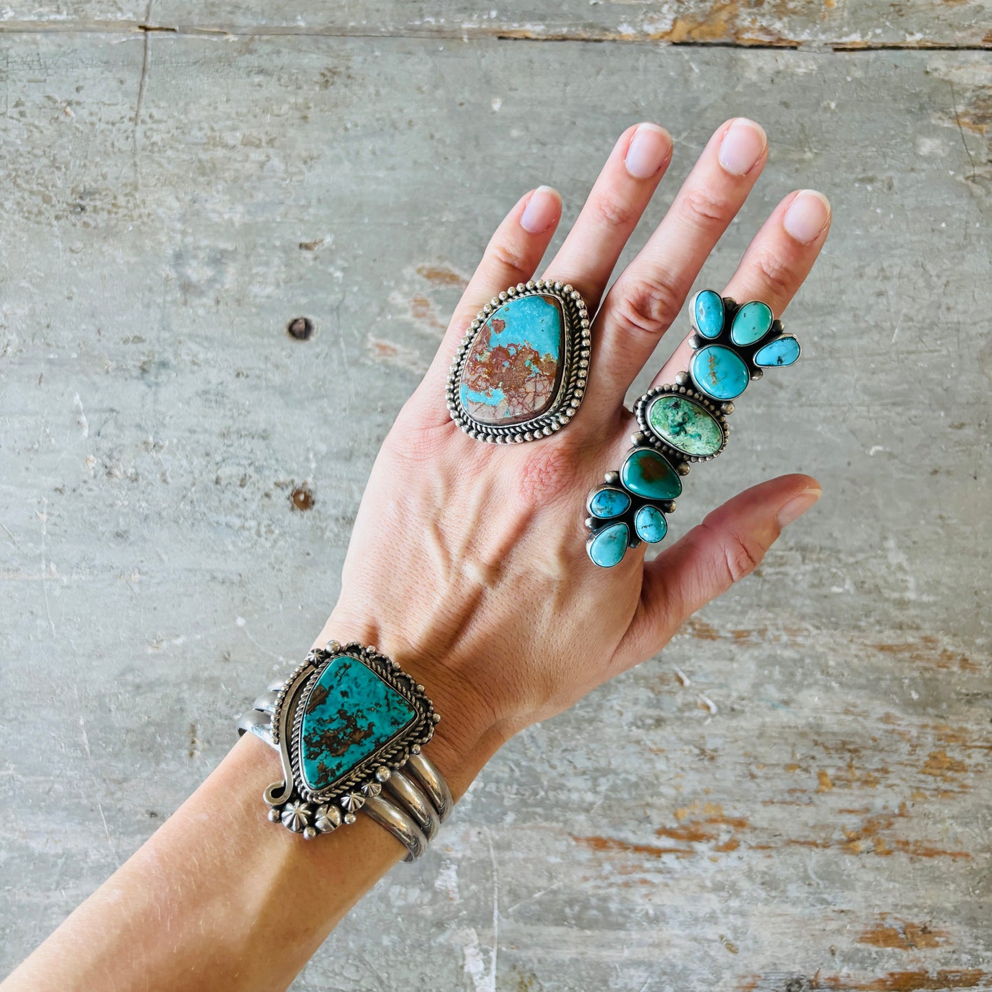 Apache Rosella Paxson Sterling Silver & Royston Cuff