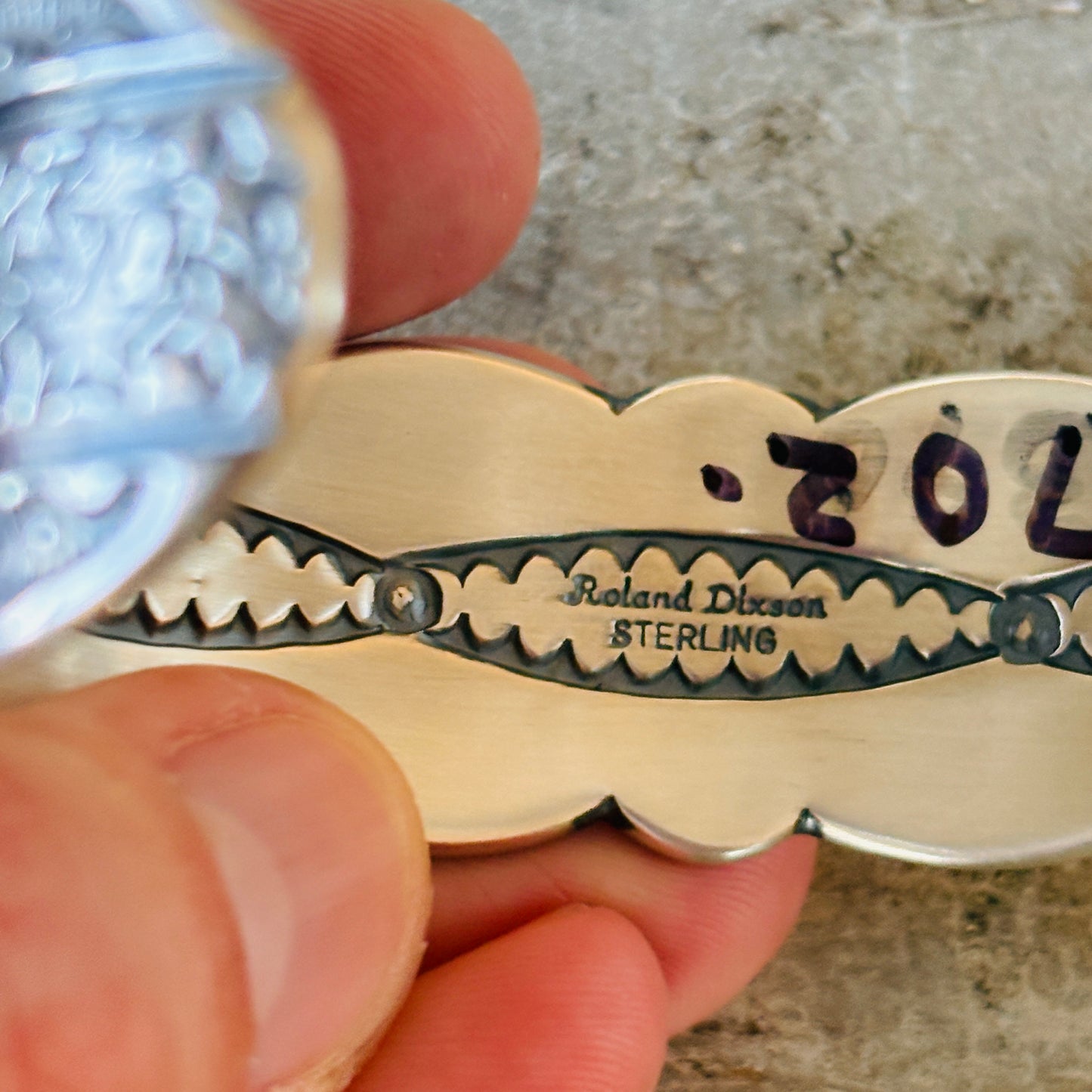 Navajo Roland Dixon Sterling Silver Stars Stacker Cuff