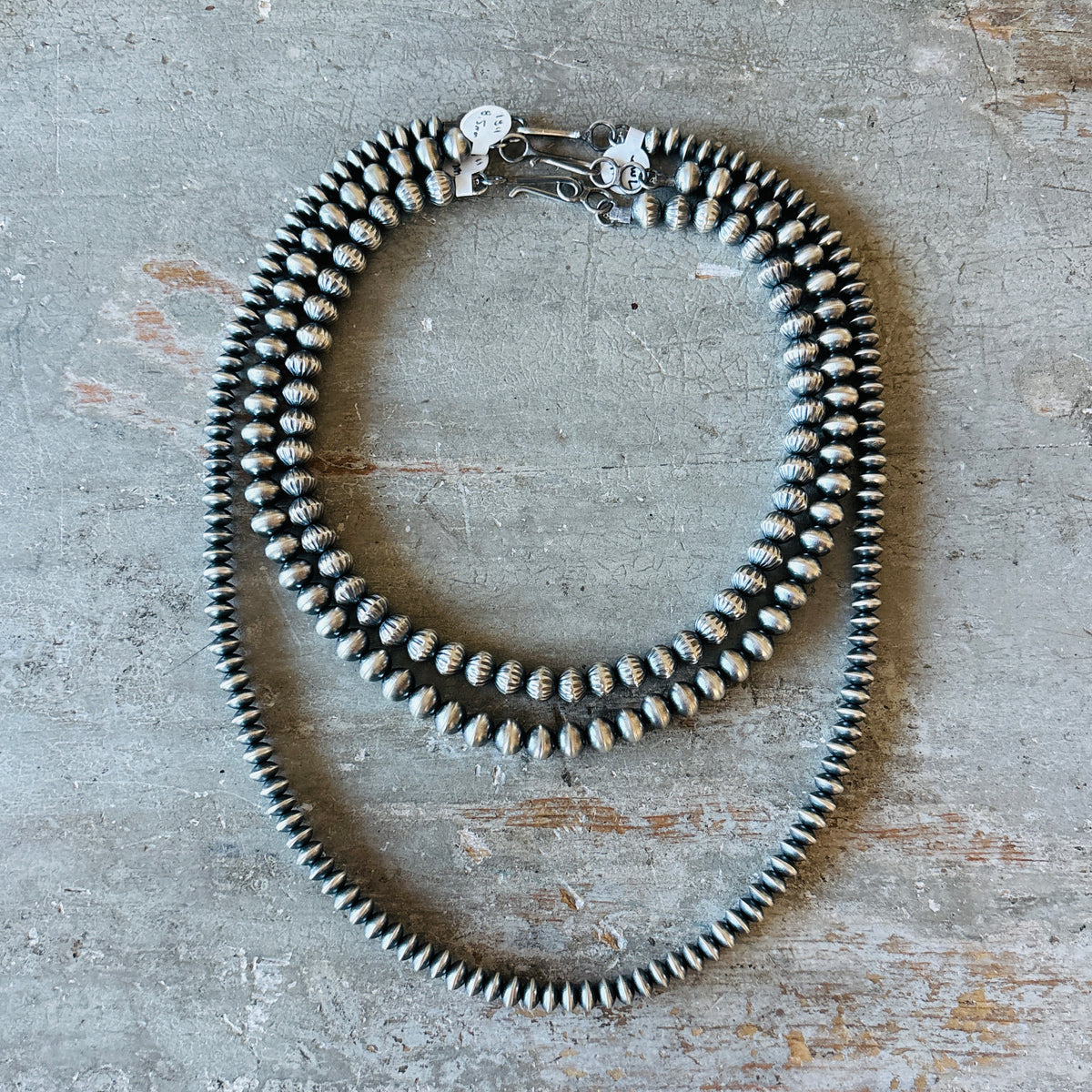 Navajo Tonisha Haley Sterling Silver Handmade Pearls Necklace