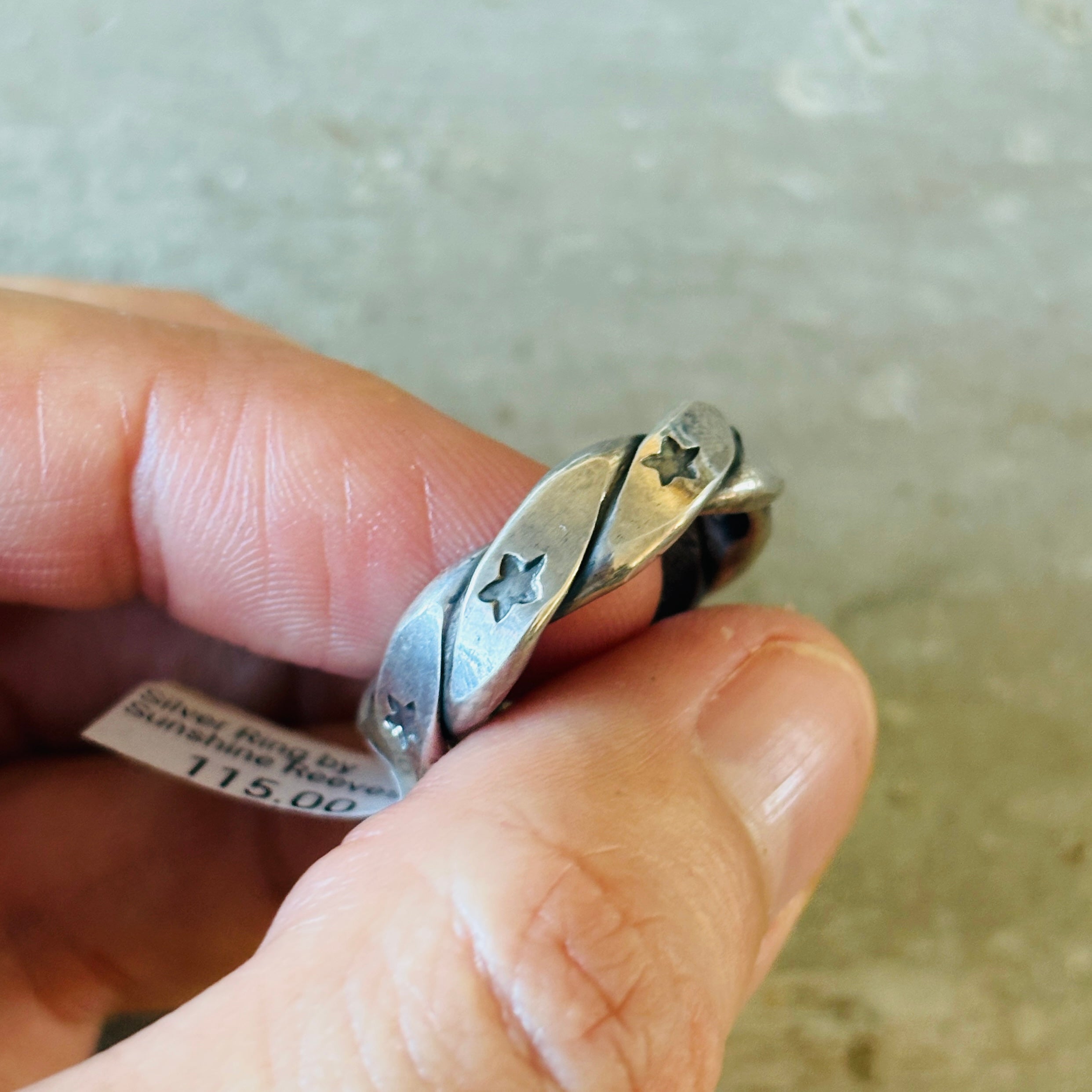 Navajo Sunshine Reeves Sterling Silver Stars Ring – Sunshine and