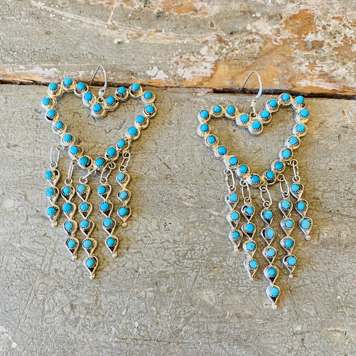 Zuni Waylon Johnson Sterling Silver & Sleeping Beauty Turquoise Earrings