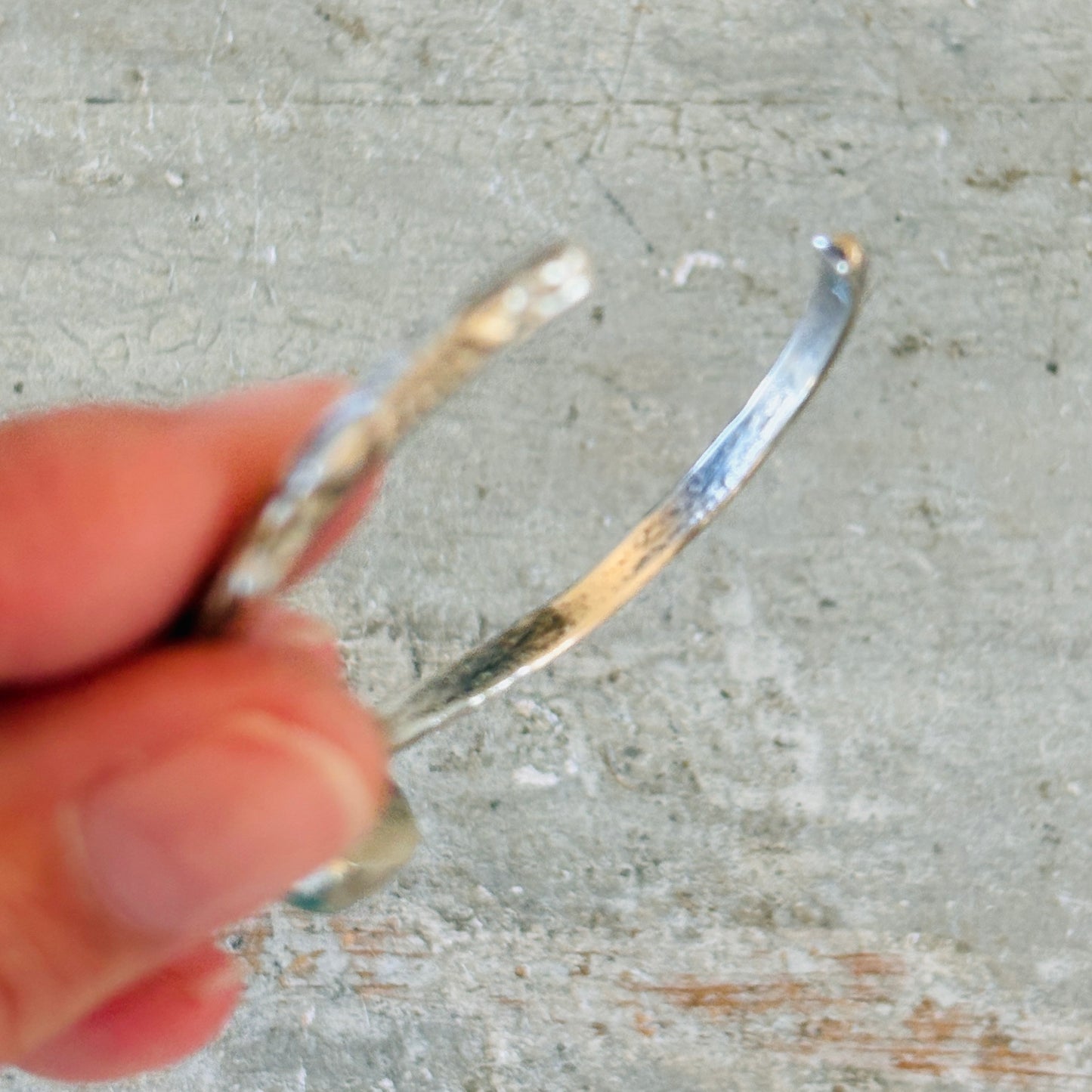 Navajo Delaine & Dwayne Nez Sterling Silver & Sierra Nevada Turquoise Stacker Cuff