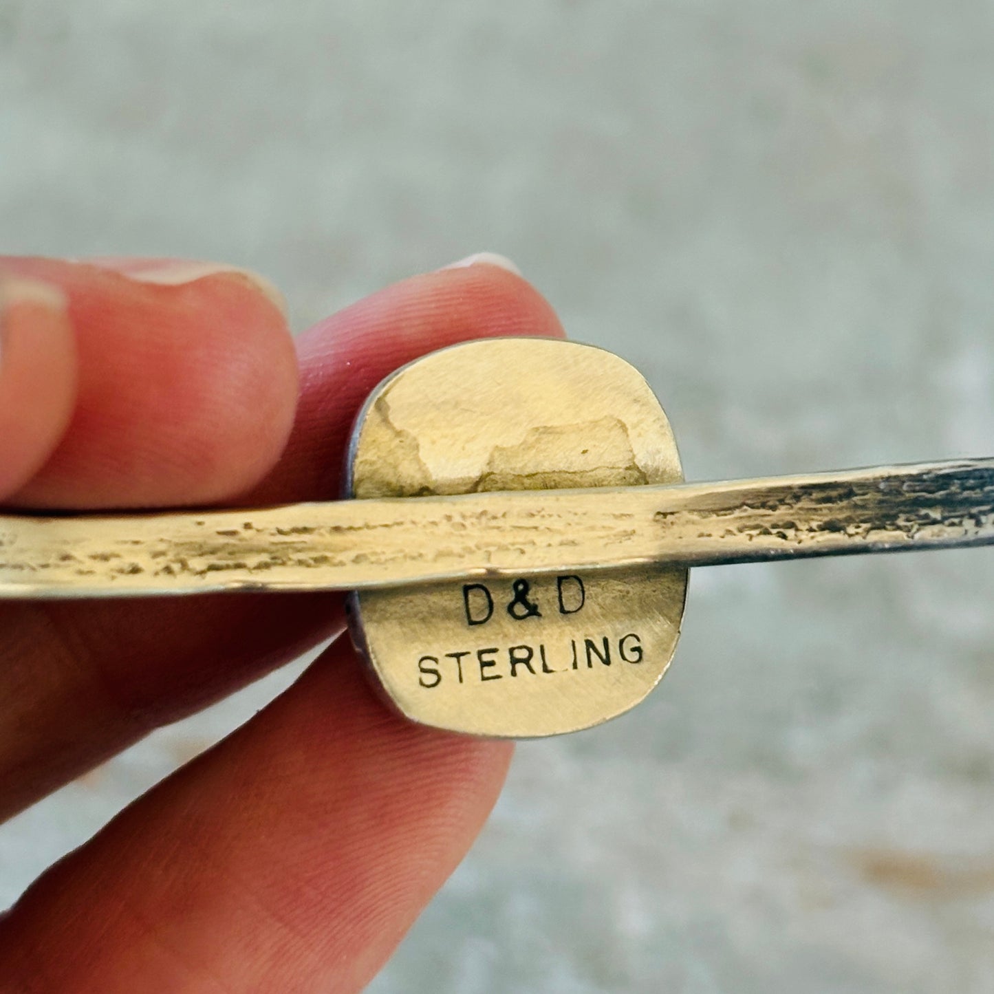 Navajo Delaine & Dwayne Nez Sterling Silver & Sierra Nevada Turquoise Stacker Cuff