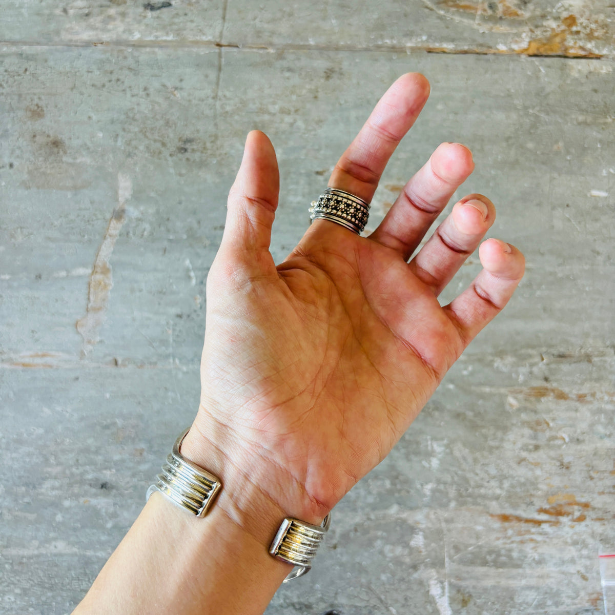 Navajo Sam Gray Sterling Silver & High Grade Kingman Statement Ring