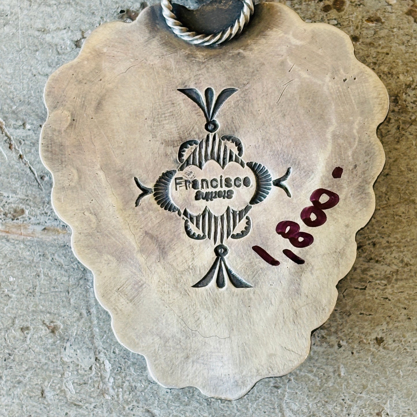 Navajo Dustin Francisco Sterling Silver & Kingman Turquoise Pendant
