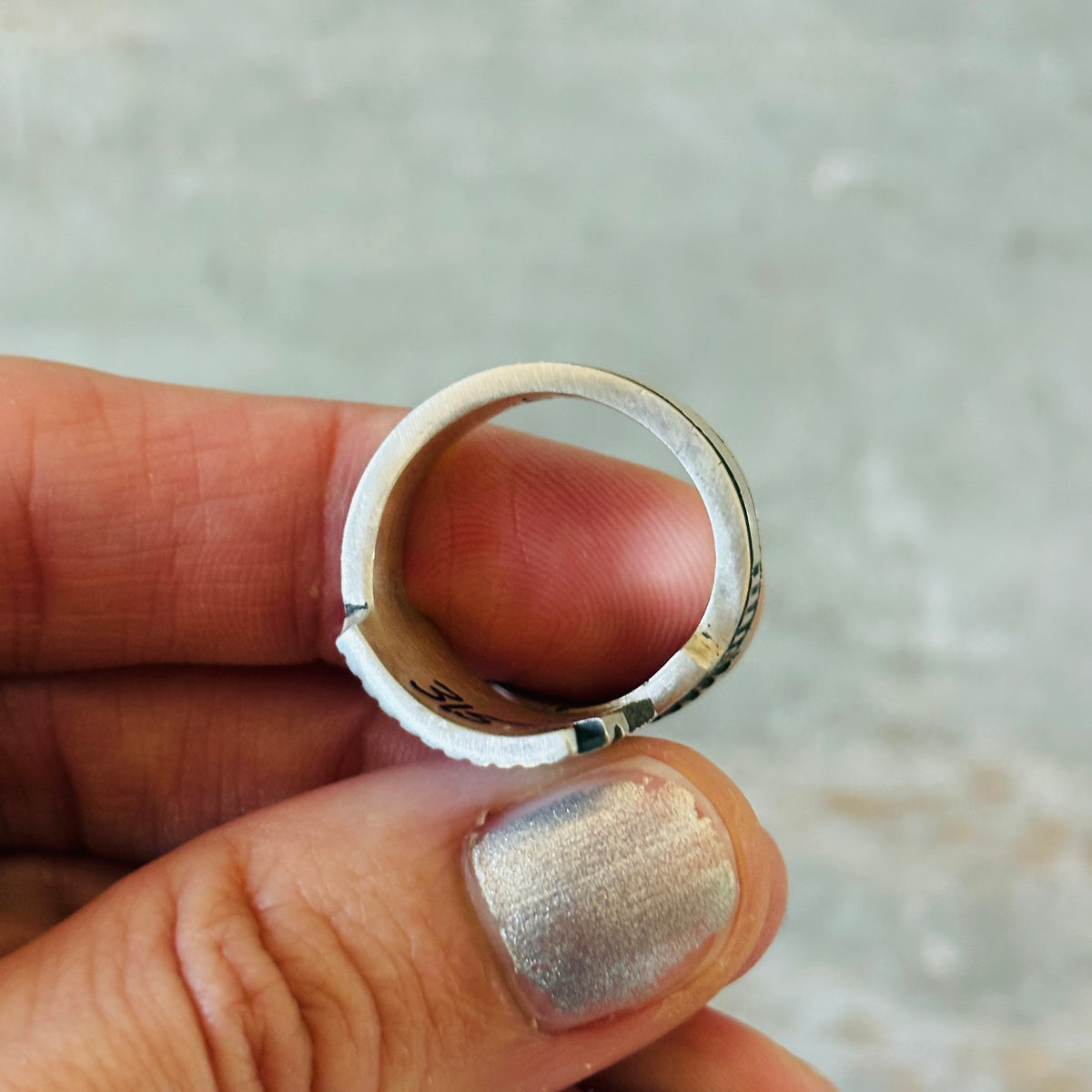 Navajo Herman Smith Sterling Silver Arrow Ring