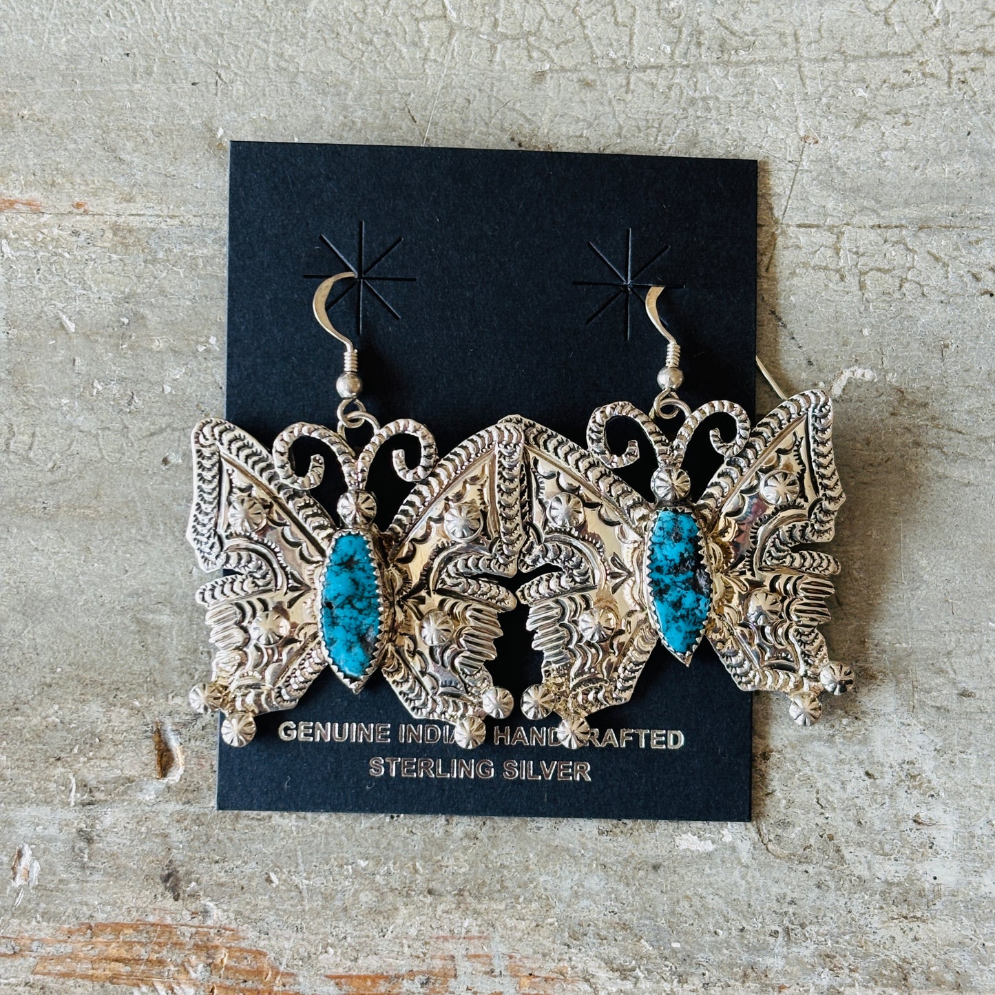 Navajo June Defauito Sterling Silver & Kingman Turquoise Necklace Set