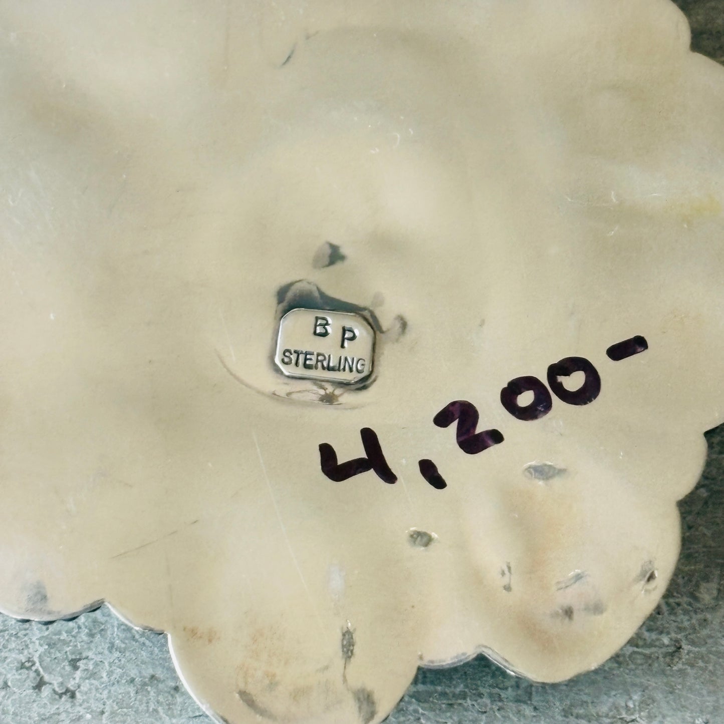 Navajo Braxton Parkett Sterling Silver & Sierra Nevada Turquoise Cluster Statement Pendant