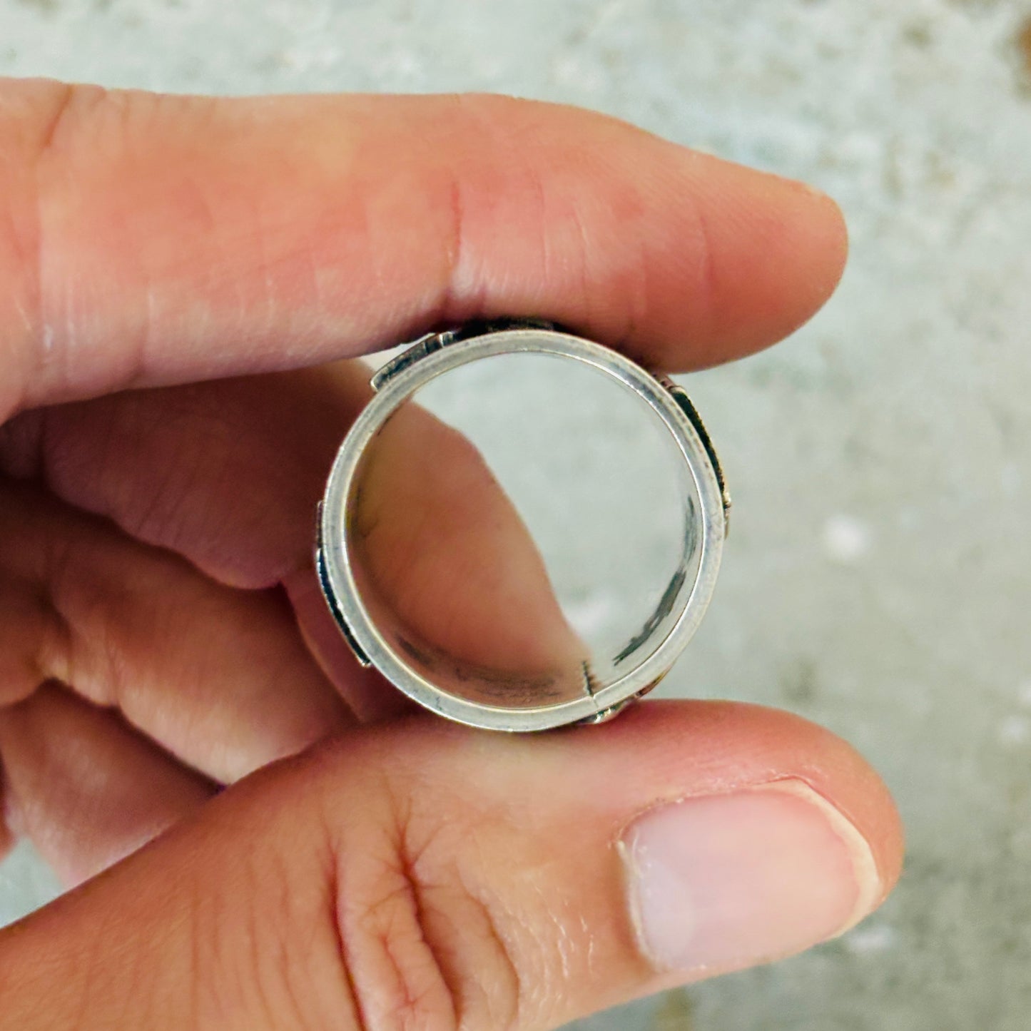 Navajo Andy Cadman Sterling Silver Stars Ring