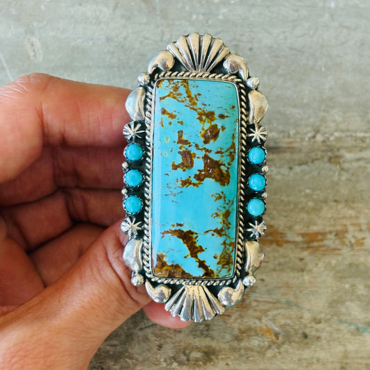 Navajo Geraldine James Sterling Silver & Multi Turquoise Ring
