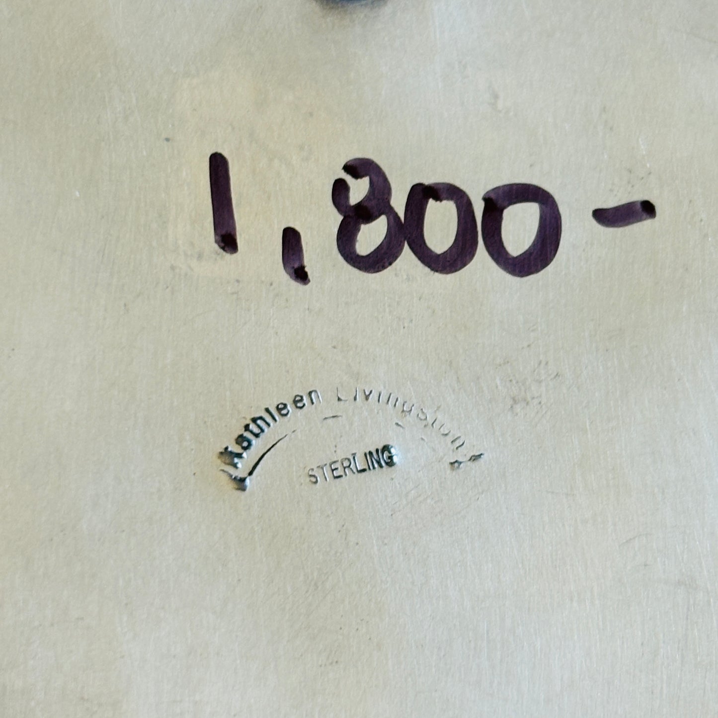 Navajo Kathleen Livingston Sterling Silver & Kingman Turquoise Heart Cluster Pendant