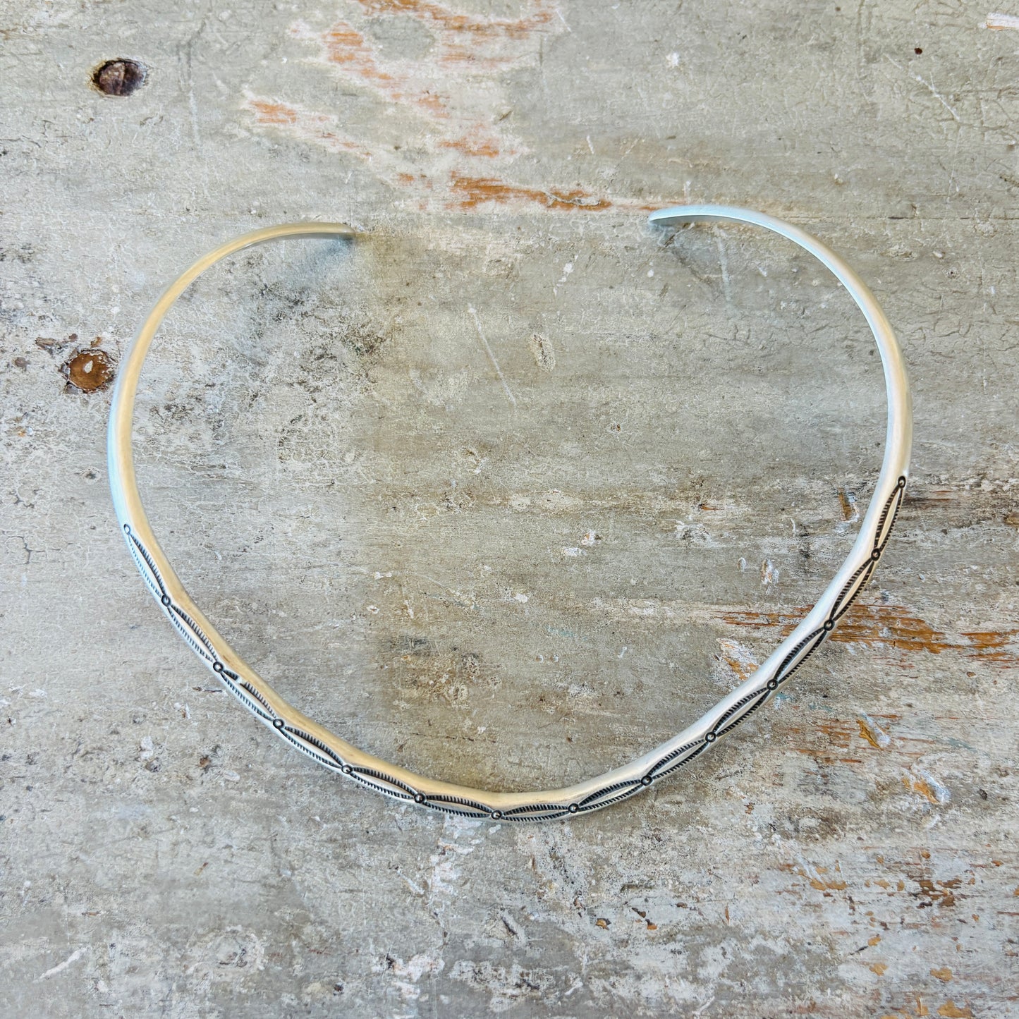 Navajo Herman Smith Sterling Silver Collar Necklace