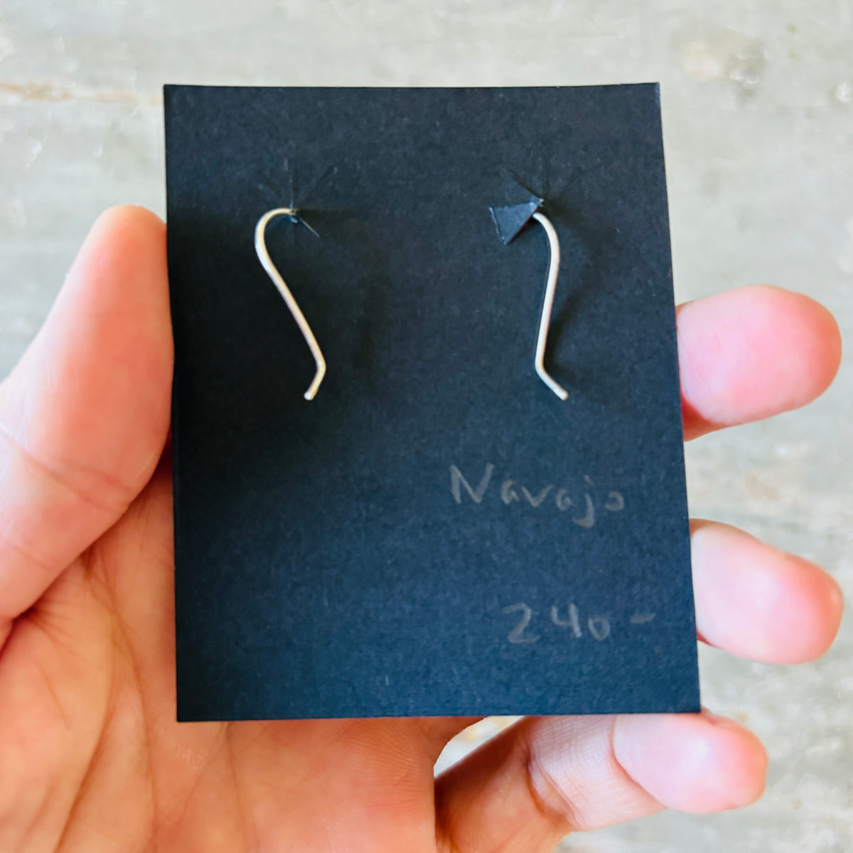 Navajo Sterling Silver Cross Earrings