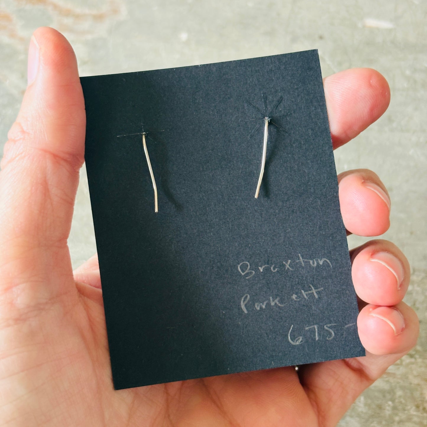 Navajo Braxton Parkett Sterling Silver & Egyptian Turquoise Heart Earrings