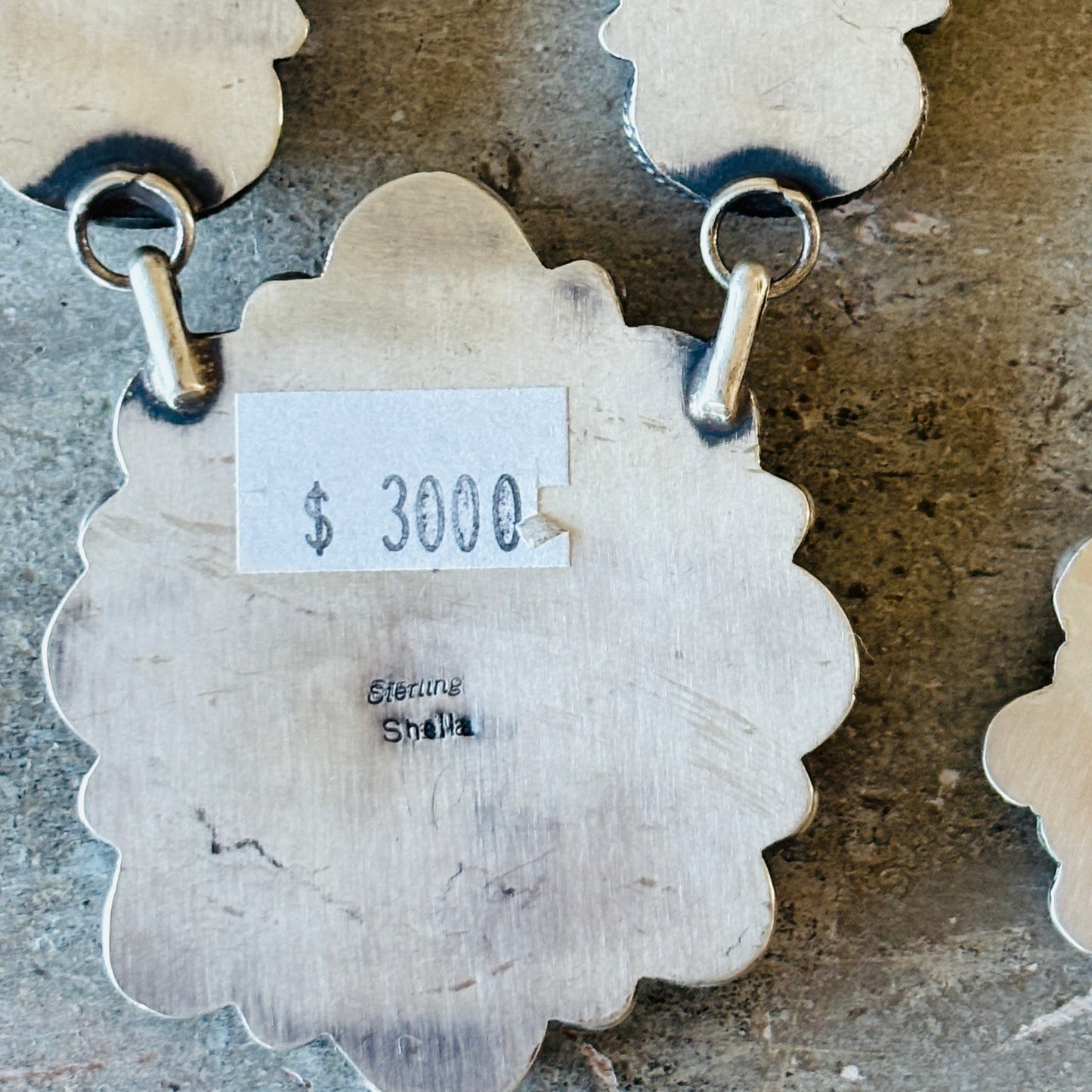 Navajo Sheila Becenti Sterling Silver & #8 Turquoise Cluster Statement Necklace Set