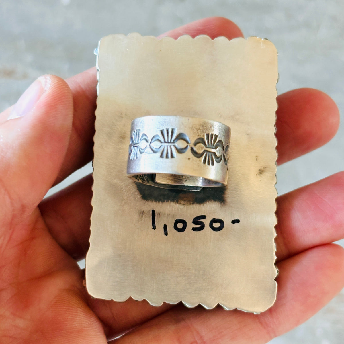 Navajo Kindale Billah Sterling Silver & Hematite Statement Ring