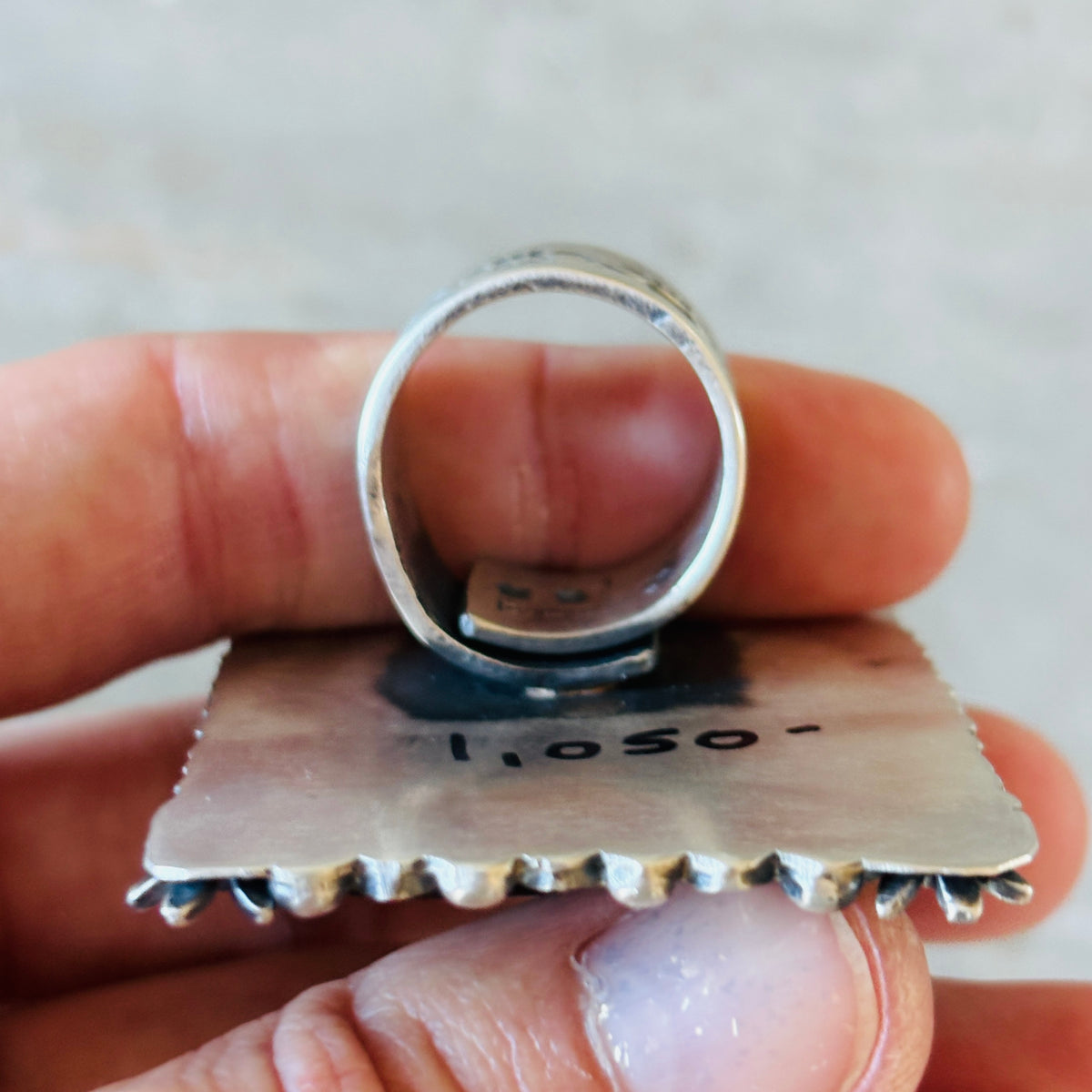 Navajo Kindale Billah Sterling Silver & Hematite Statement Ring