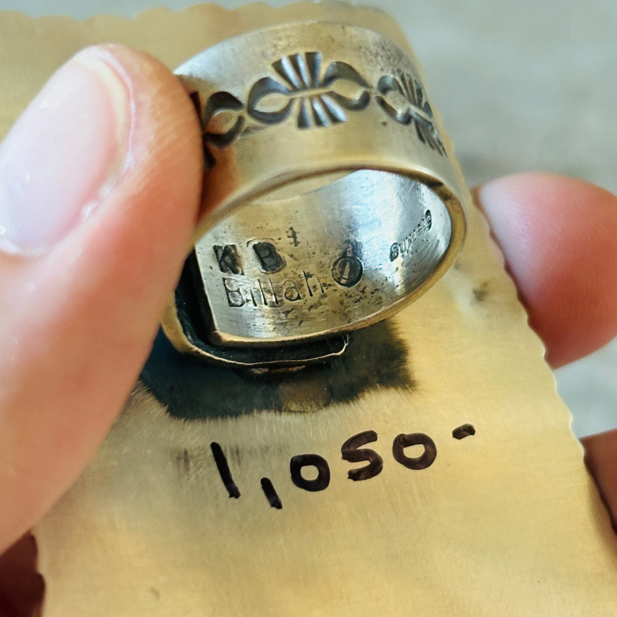 Navajo Kindale Billah Sterling Silver & Hematite Statement Ring
